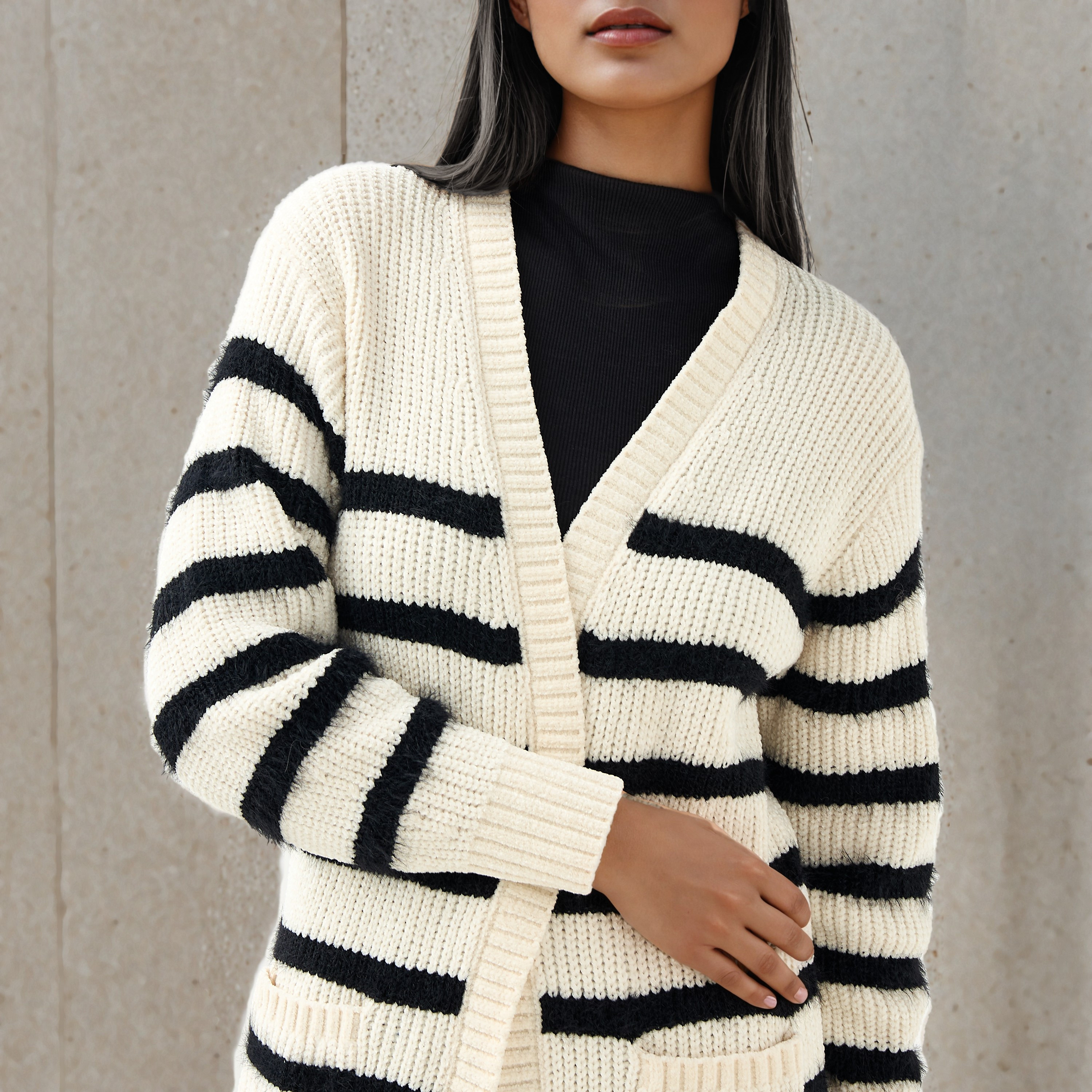 2Xtremz Striped Longline Cardigan-women-winterwear-cardigansandjumpers-cardigans-image-3