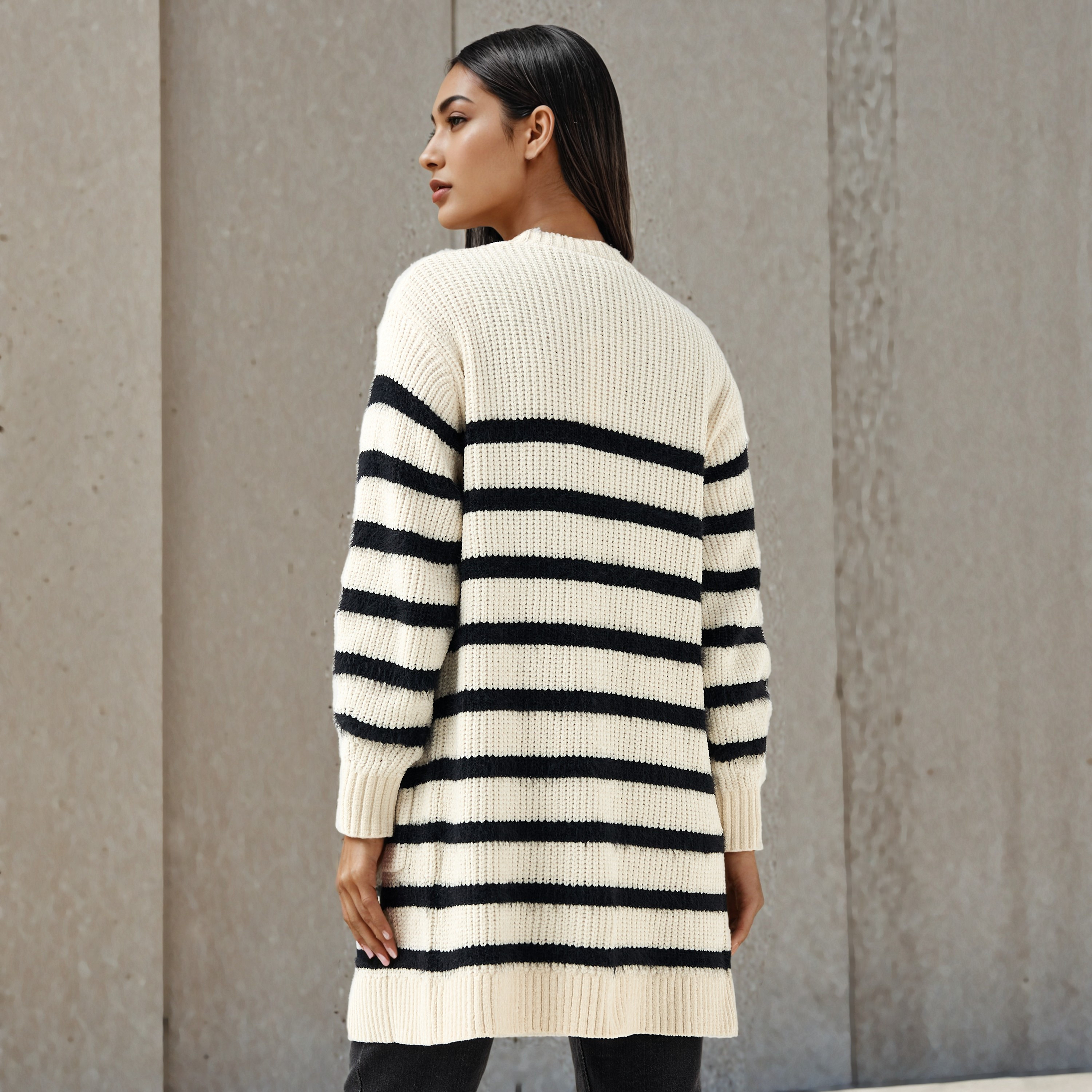 2Xtremz Striped Longline Cardigan-women-winterwear-cardigansandjumpers-cardigans-image-4