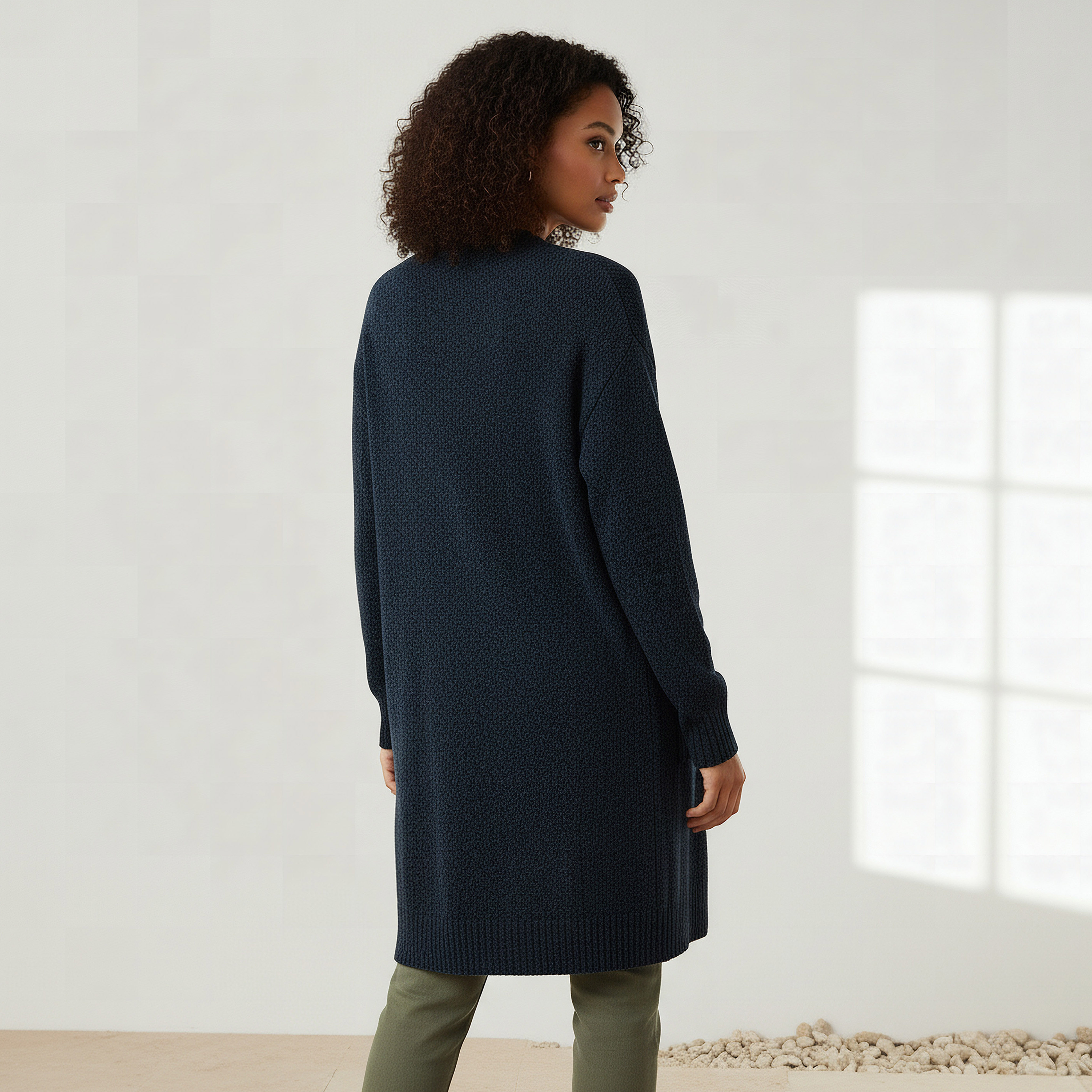 2Xtremz Longline Open Front Chenille Cardigan-women-winterwear-cardigansandjumpers-cardigans-image-3