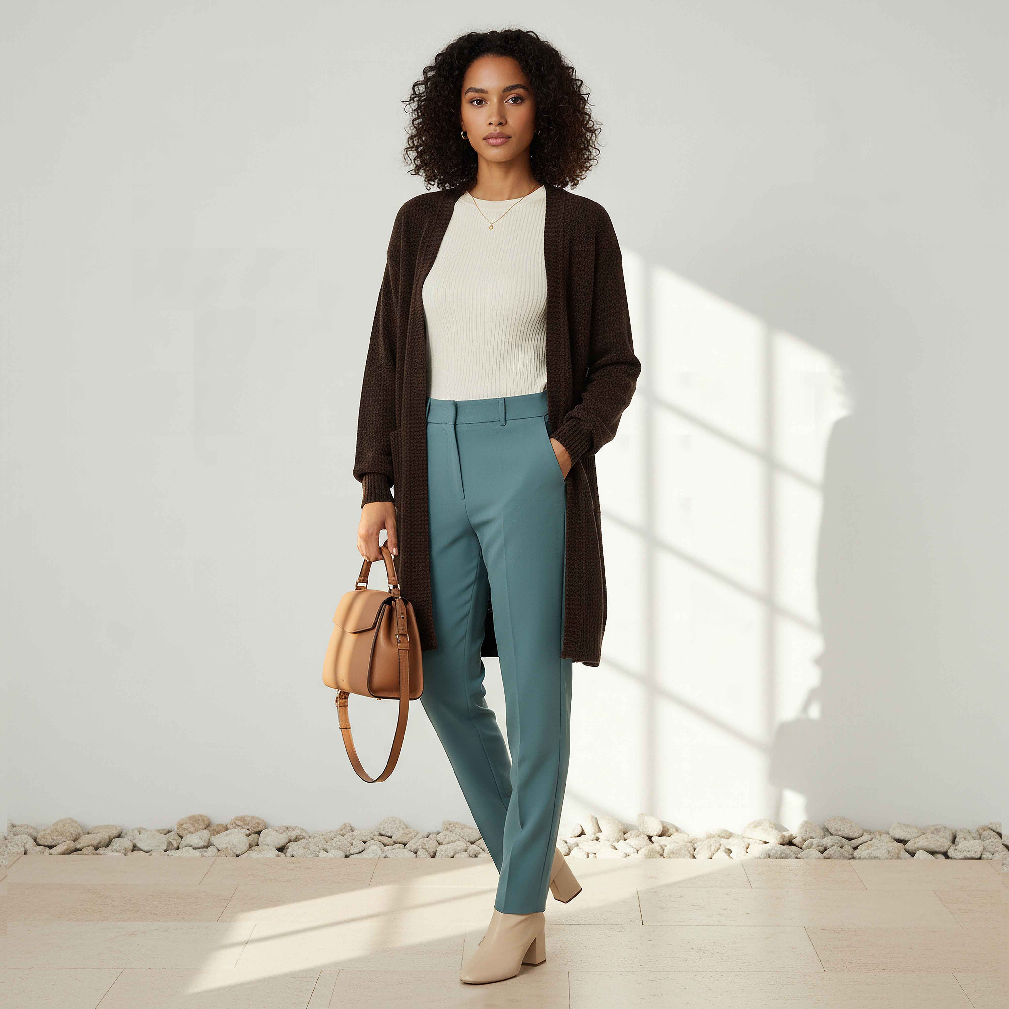 كارديجان شنيل طويل بمقدمة مفتوحة من تو إكستريمز-women-winterwear-cardigansandjumpers-cardigans-image-4