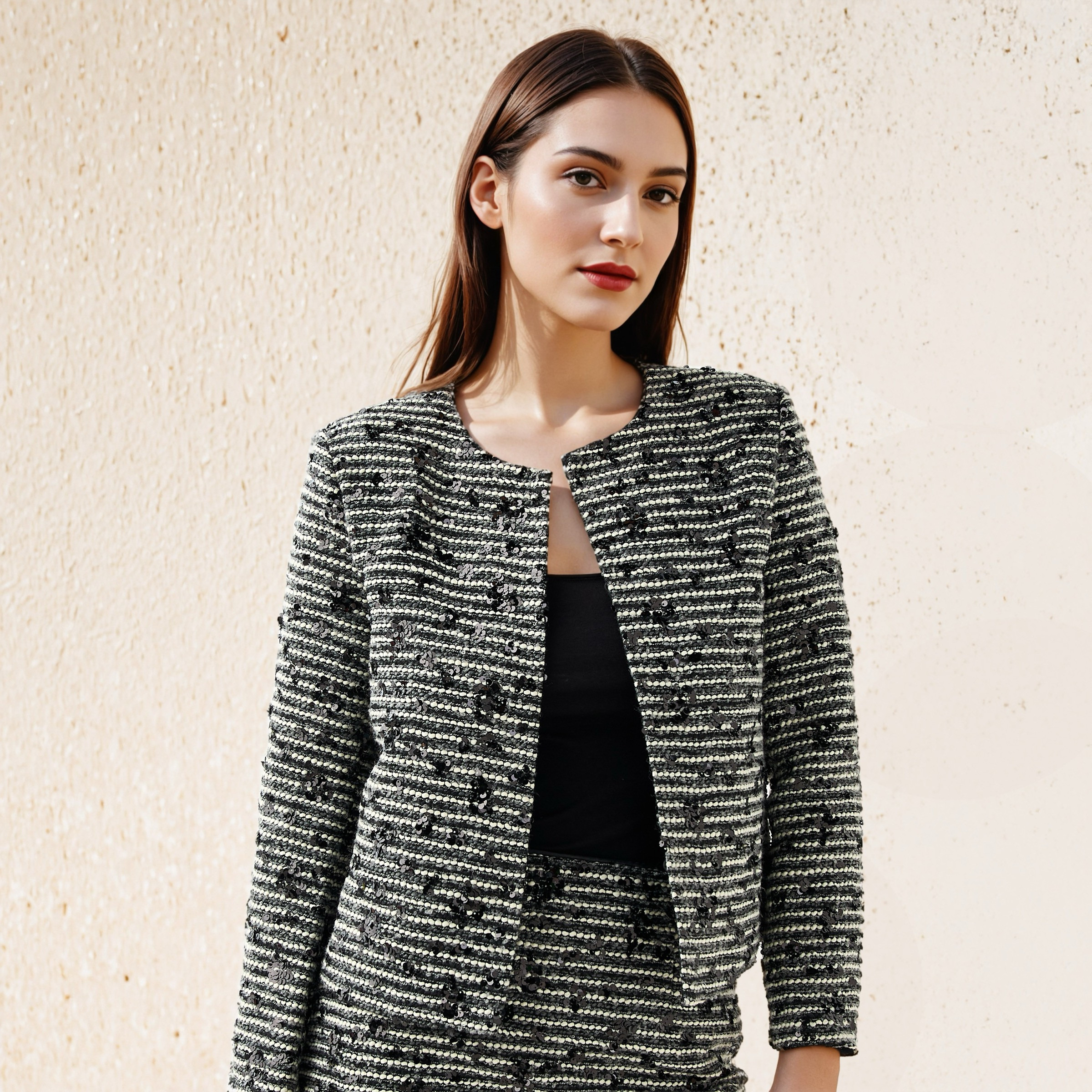 2Xtremz Textured Tweed Jacket-women-winterwear-coatsandjackets-jackets-image-1