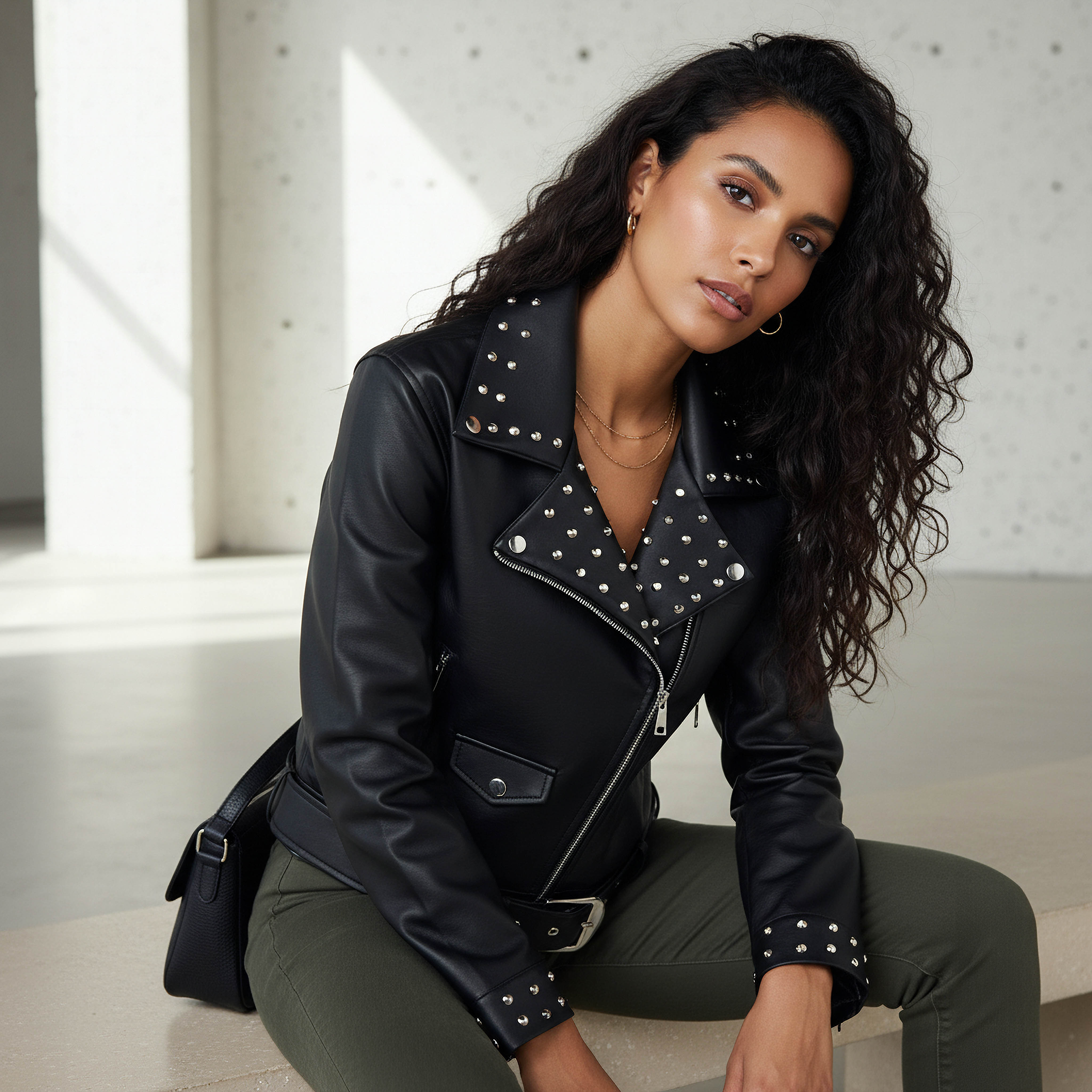 2Xtremz Regular PU Biker Jacket with Pockets-women-winterwear-coatsandjackets-jackets-image-1