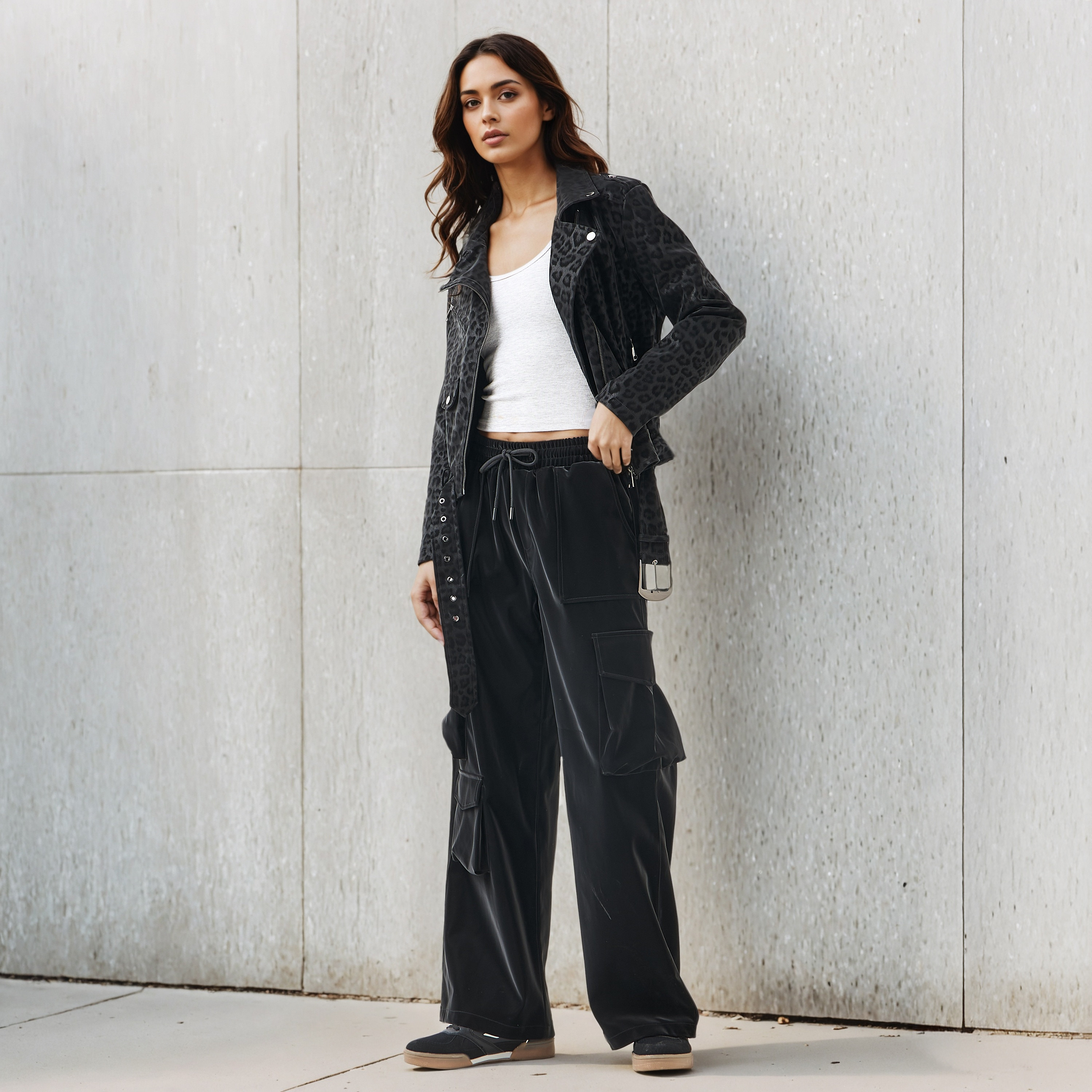 2Xtremz Mid-Rise Cotton Cargo Pants-women-clothing-bottoms-trousers-image-2