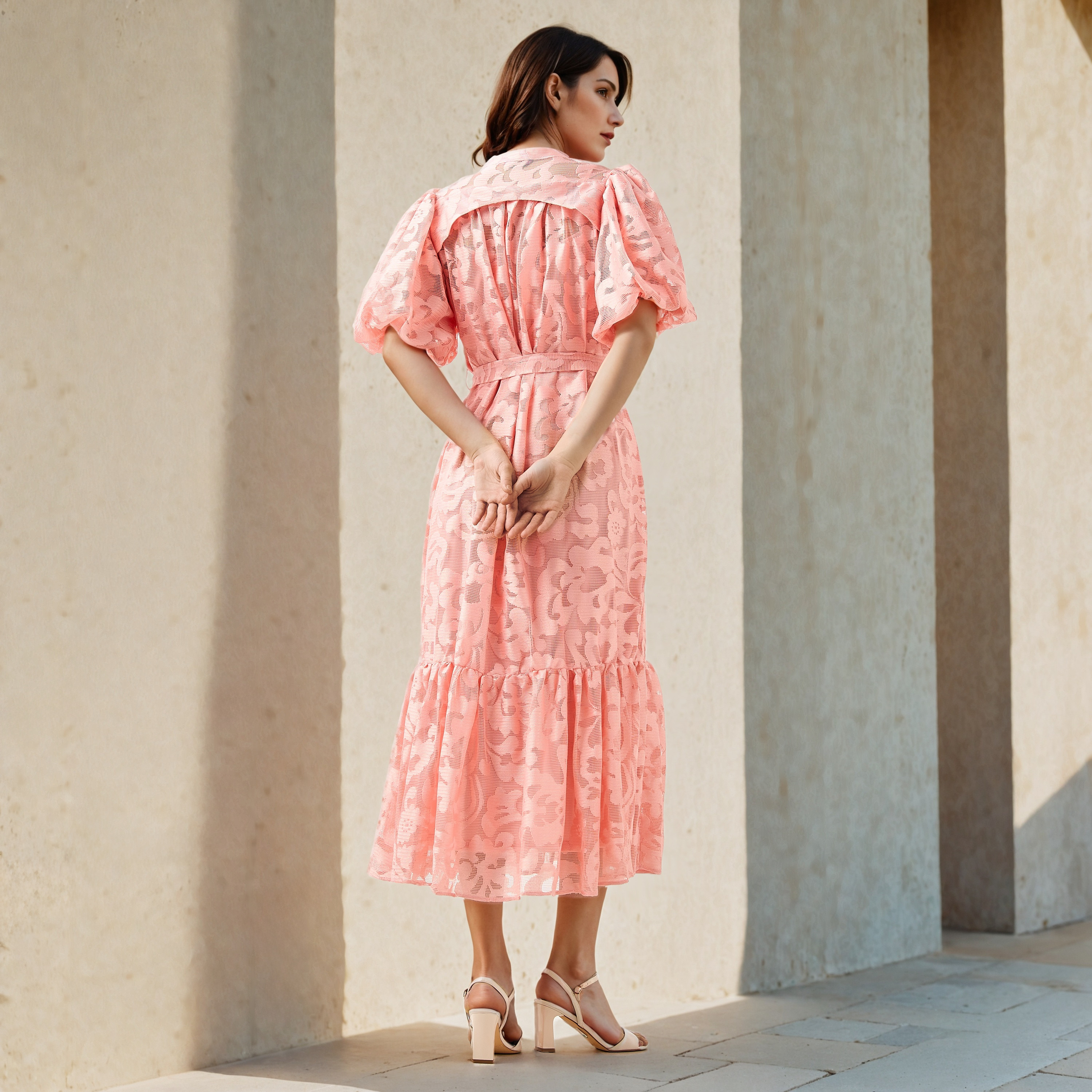 2Xtremz Lace Shirt Dress with Tie-Up Belt-women-clothing-dresses-image-3