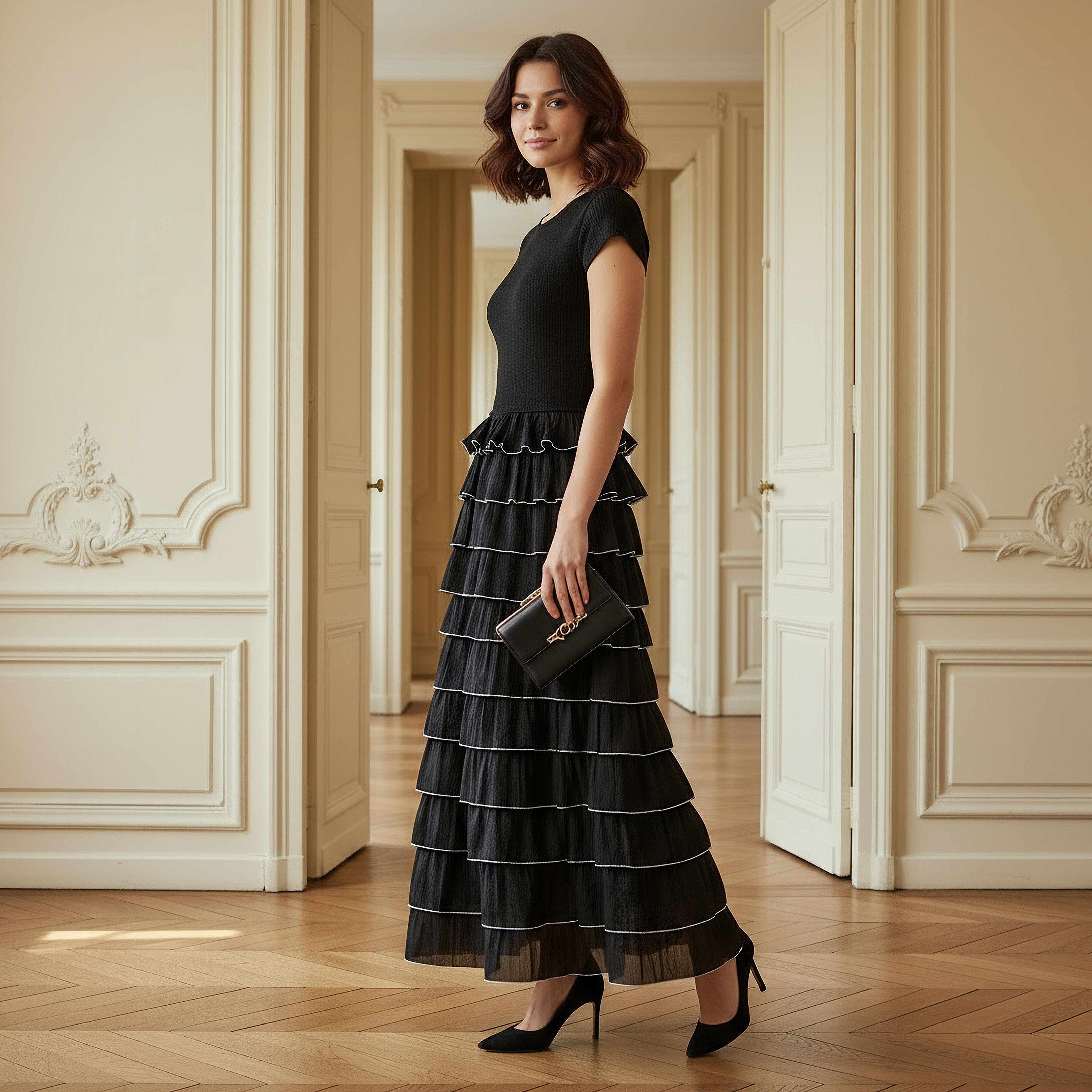2Xtremz Ribbed Detail Women Dress with Ruffles-women-clothing-dresses-image-2