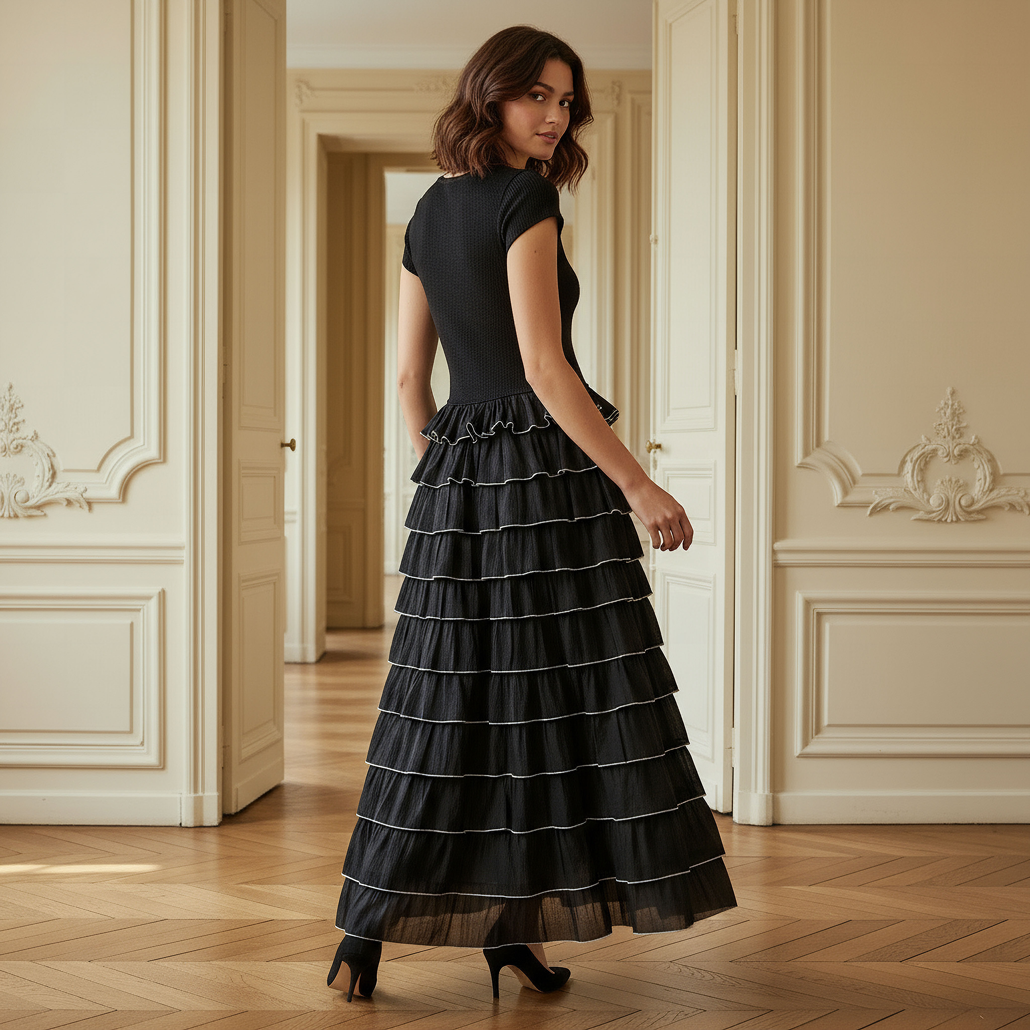 2Xtremz Ribbed Detail Women Dress with Ruffles-women-clothing-dresses-image-3