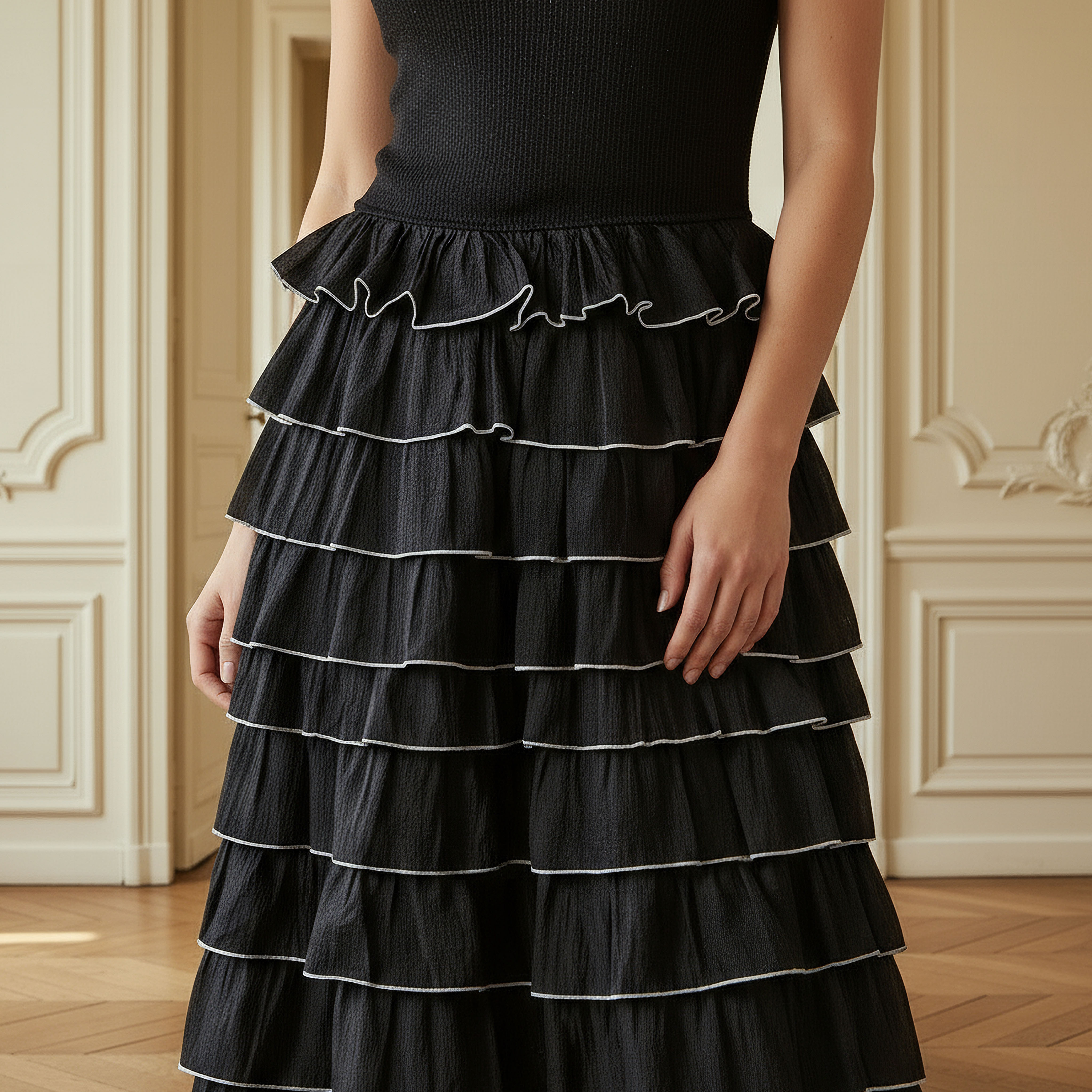 2Xtremz Ribbed Detail Women Dress with Ruffles-women-clothing-dresses-image-4