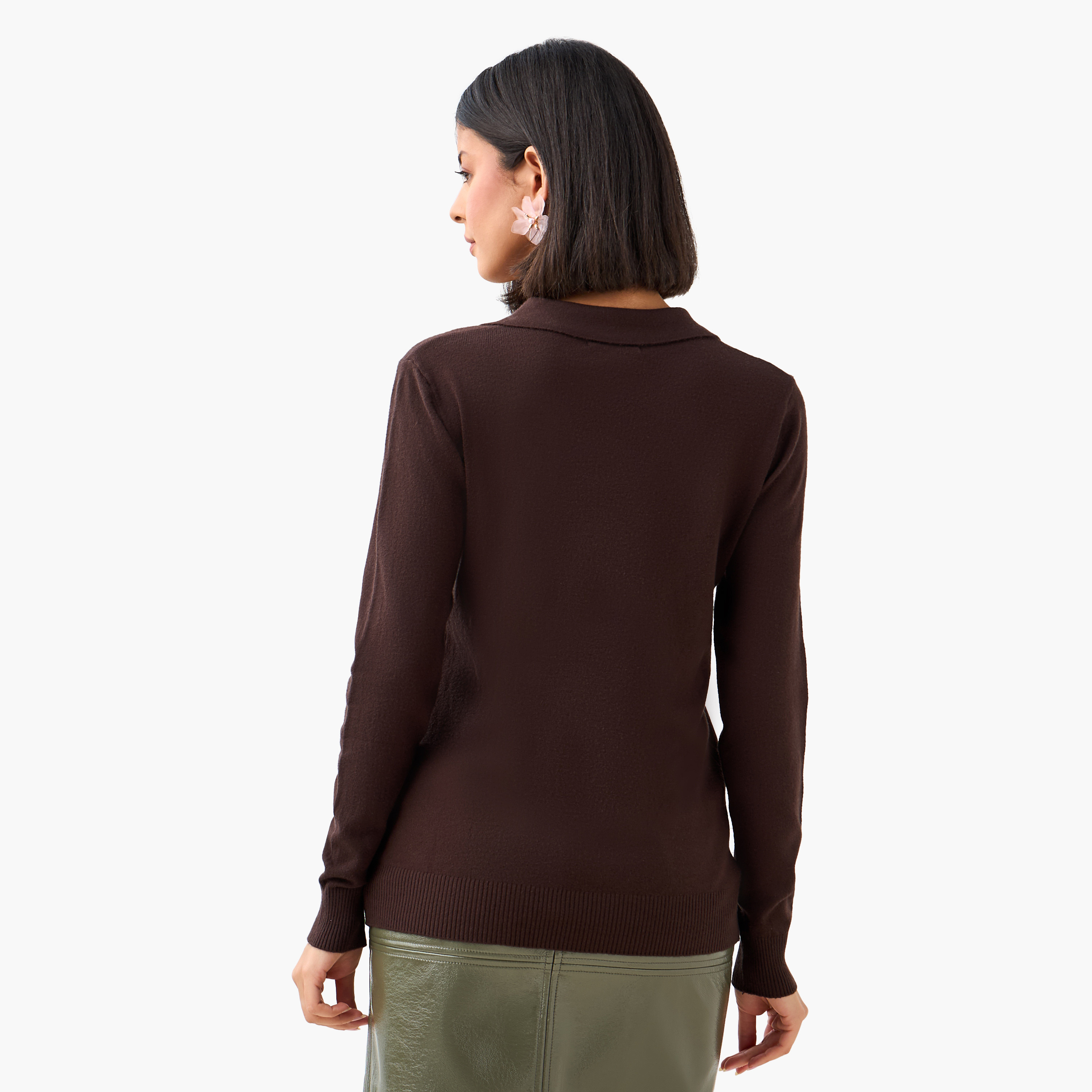 2Xtremz Regular Fit Collared Tricot Sweater-women-clothing-cardigansandjumpers-jumpers-image-5