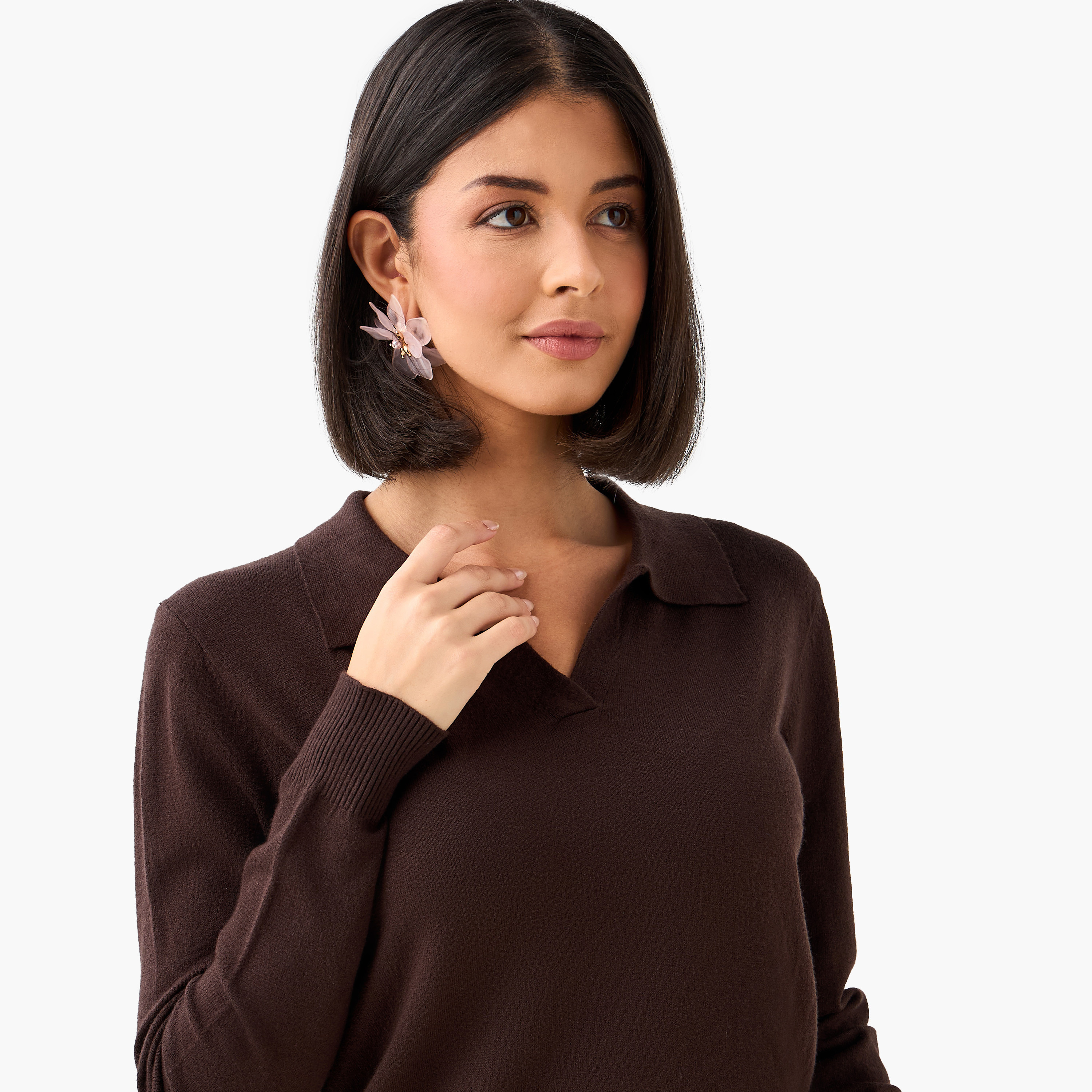 2Xtremz Regular Fit Collared Tricot Sweater-women-clothing-cardigansandjumpers-jumpers-image-6