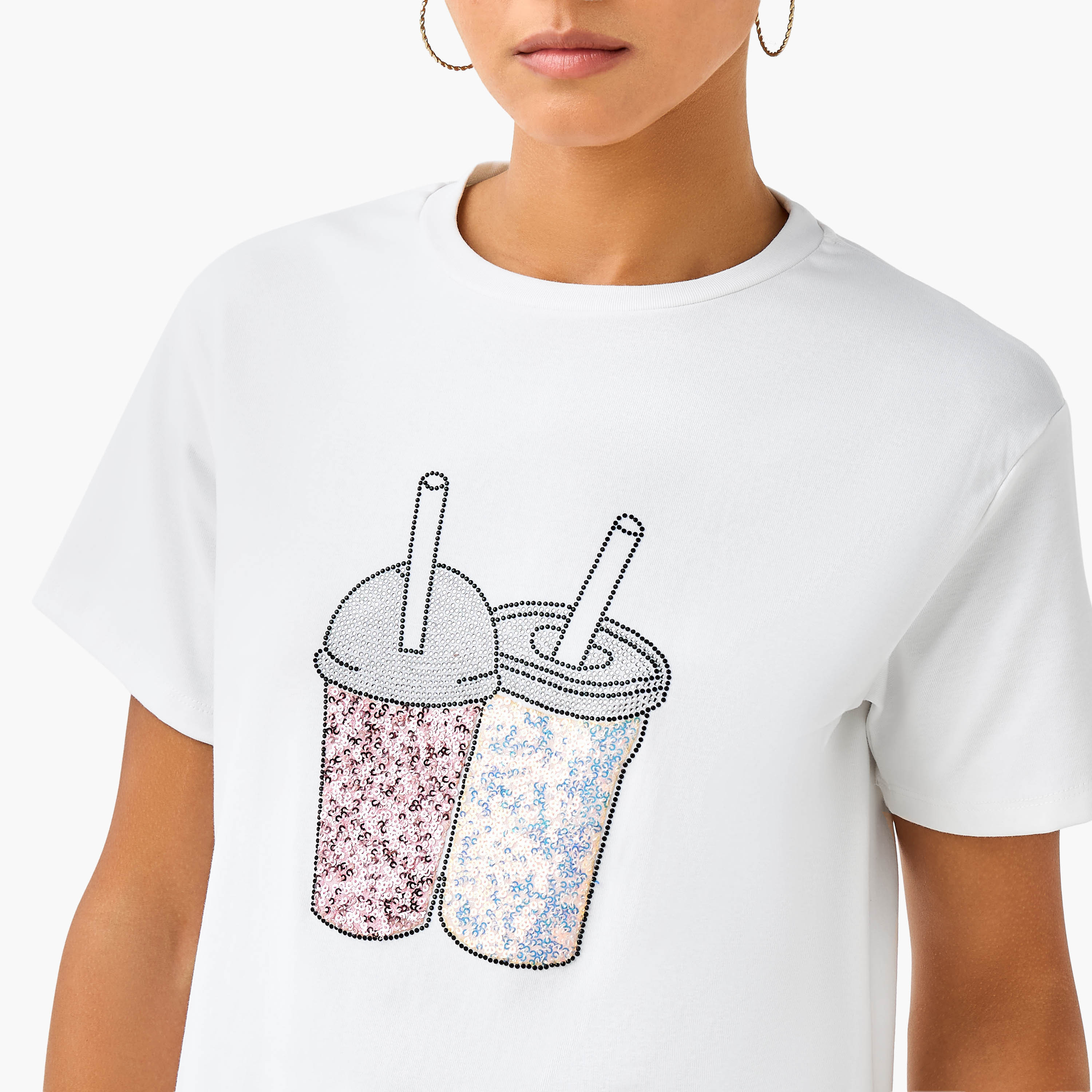 2Xtremz Cotton T-shirt with Embellished Detail-women-clothing-tshirts-image-5