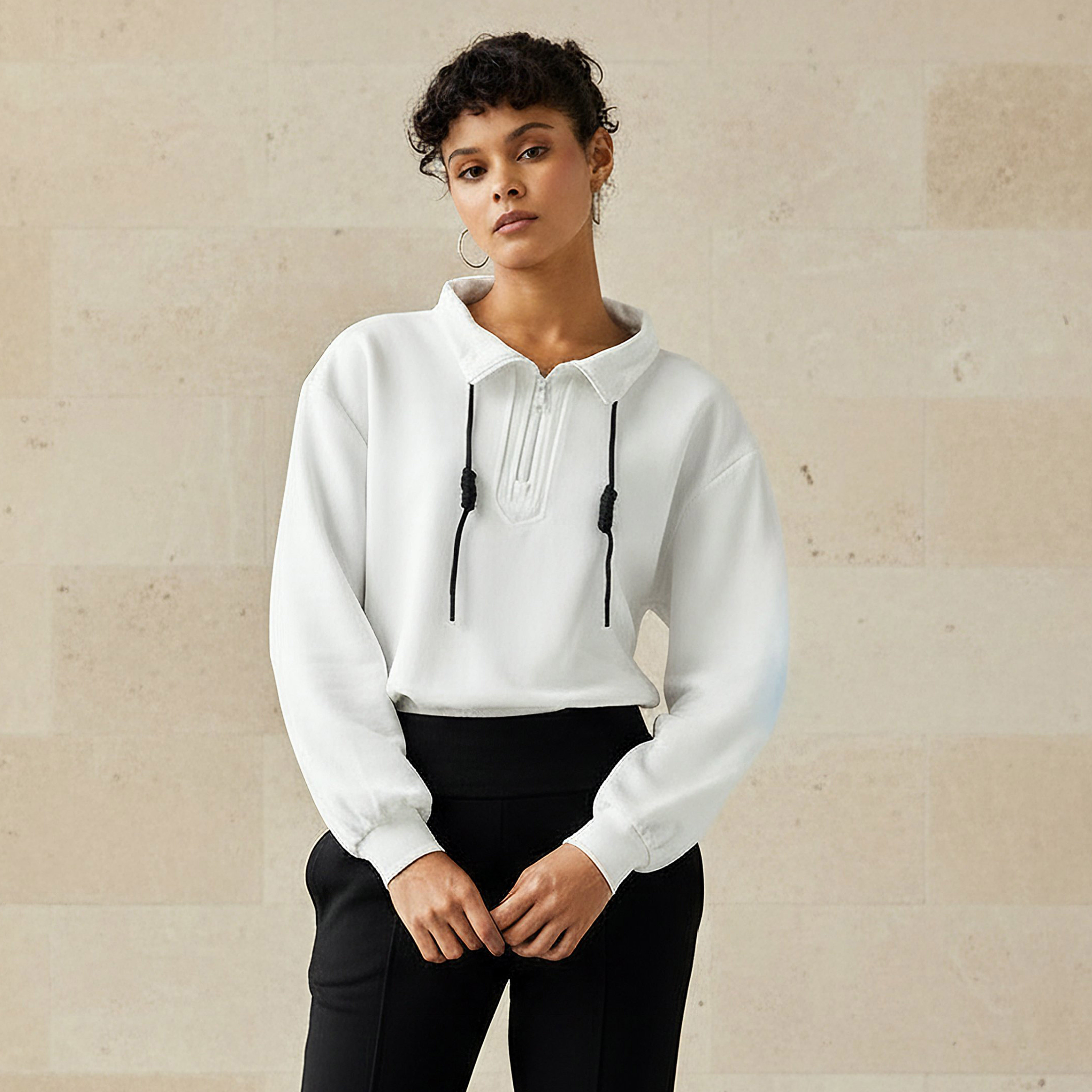 2Xtremz Sweatshirt with Drawcord Detail-women-clothing-coordsets-image-1