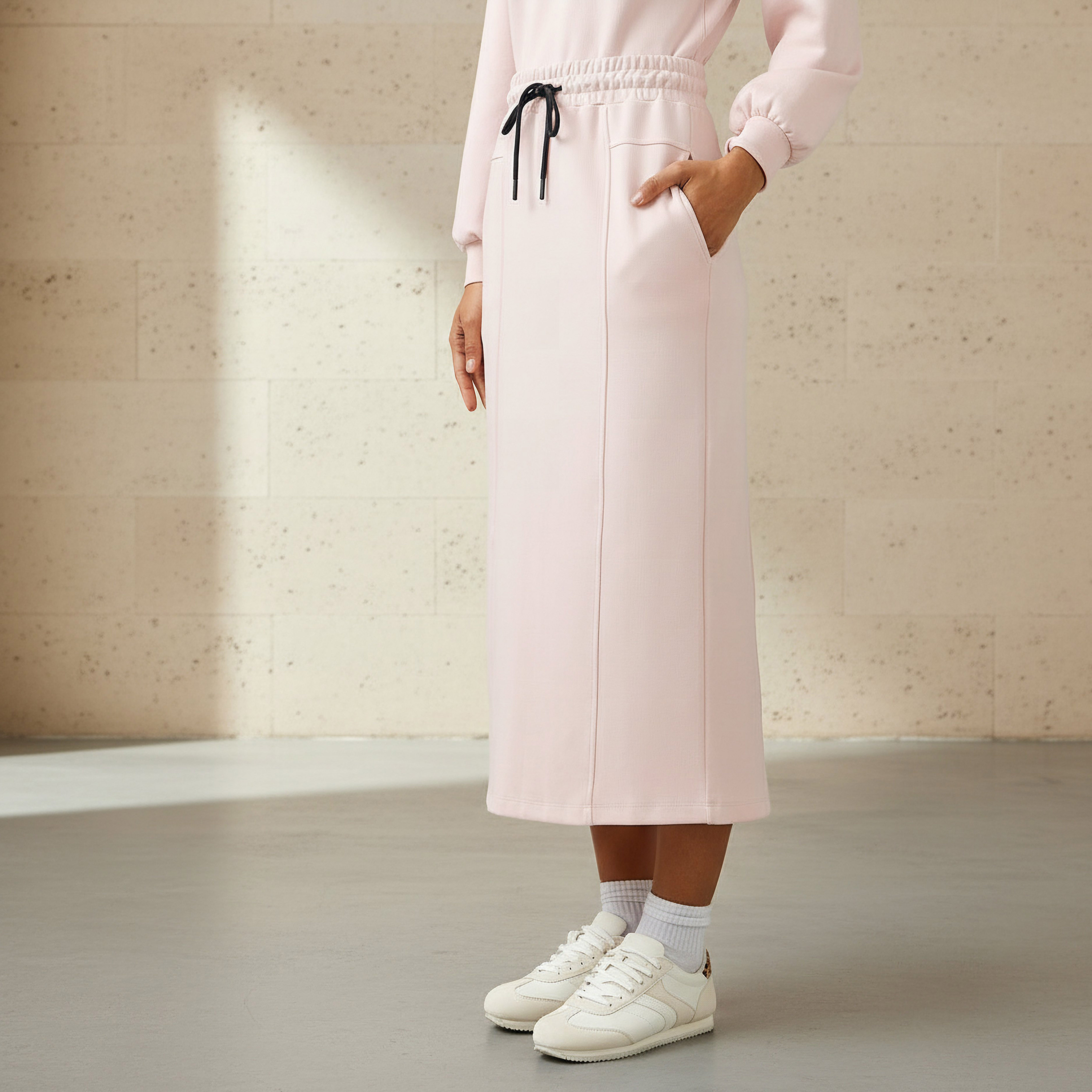 2Xtremz Midi Shift Skirt with Slit Detail-women-clothing-bottoms-skirts-image-1
