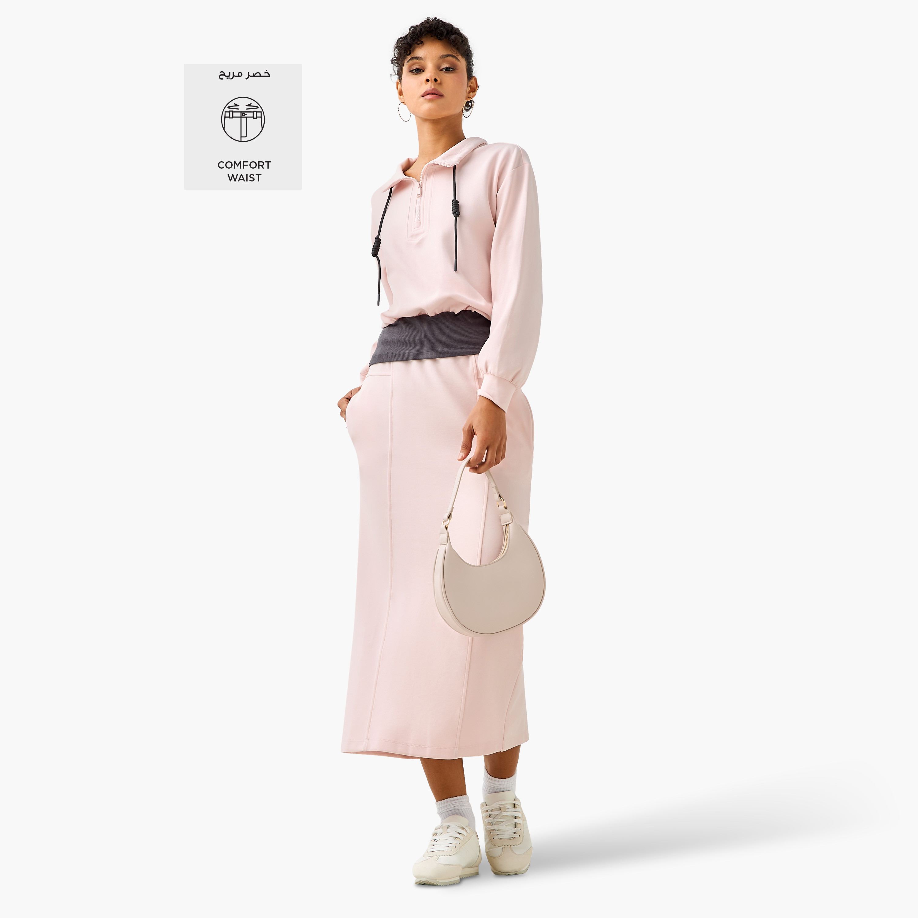 2Xtremz Midi Shift Skirt with Slit Detail-women-clothing-bottoms-skirts-image-2