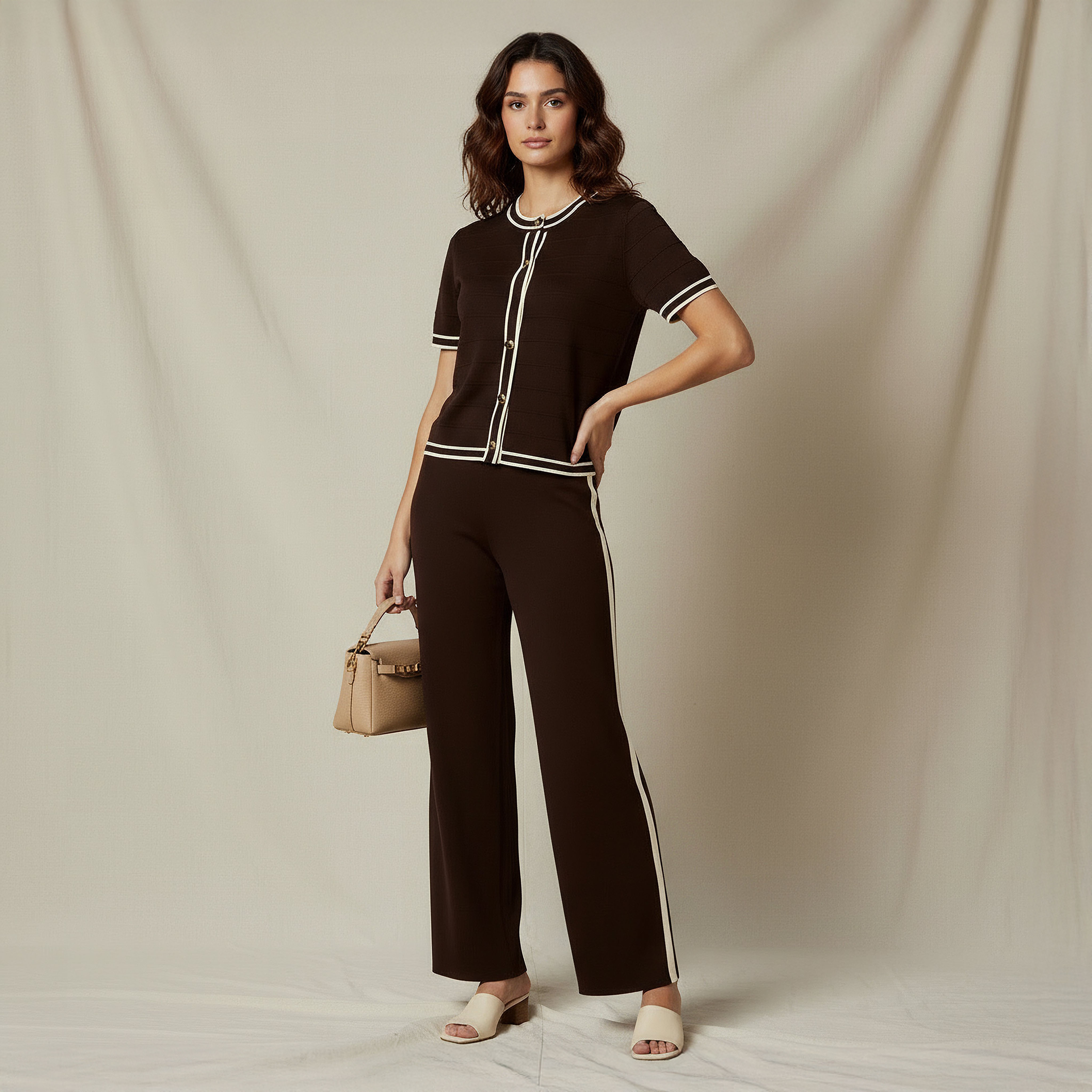 2Xtremz Regular Fit Top with Contrast Piping-women-clothing-coordsets-image-2