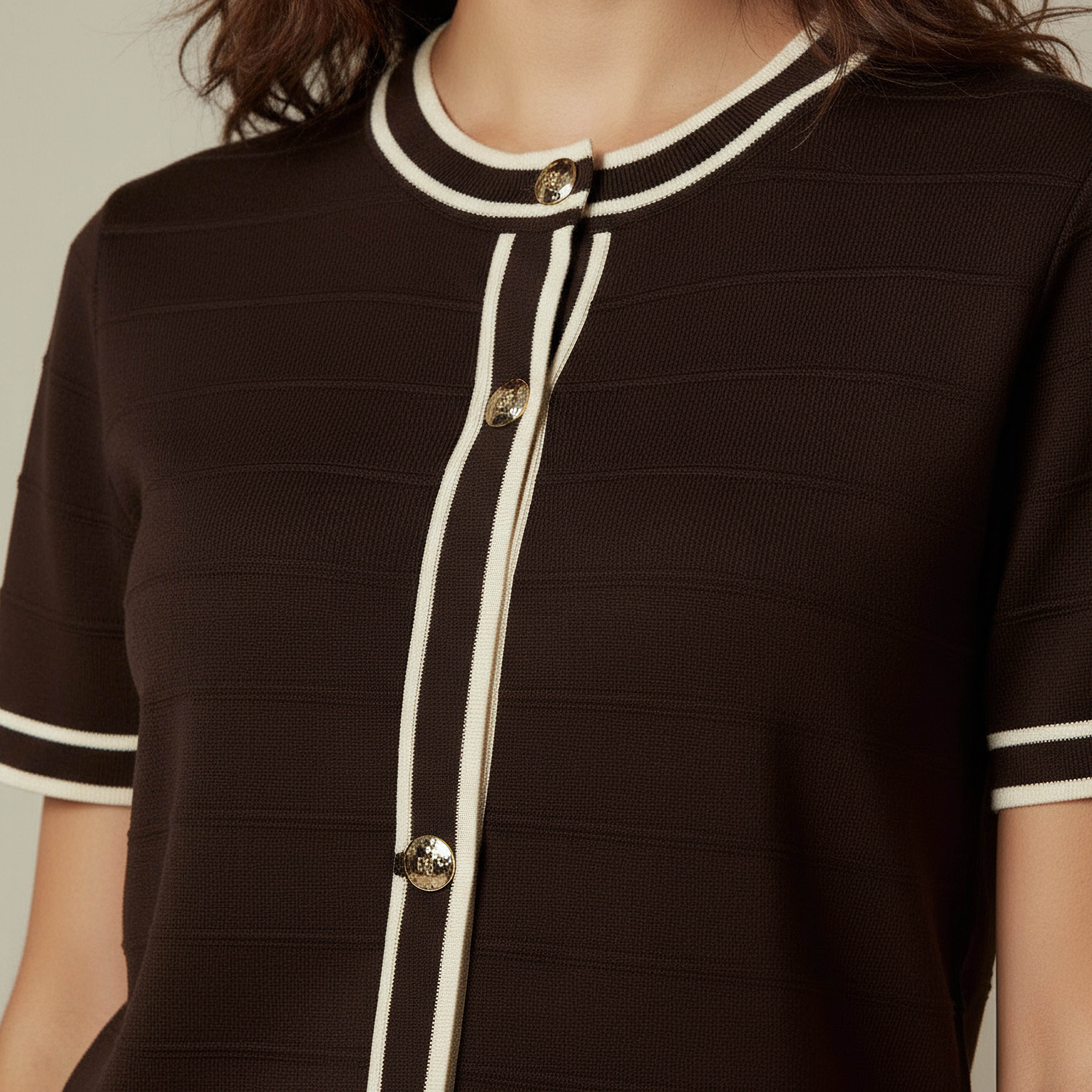 2Xtremz Regular Fit Top with Contrast Piping-women-clothing-coordsets-image-4