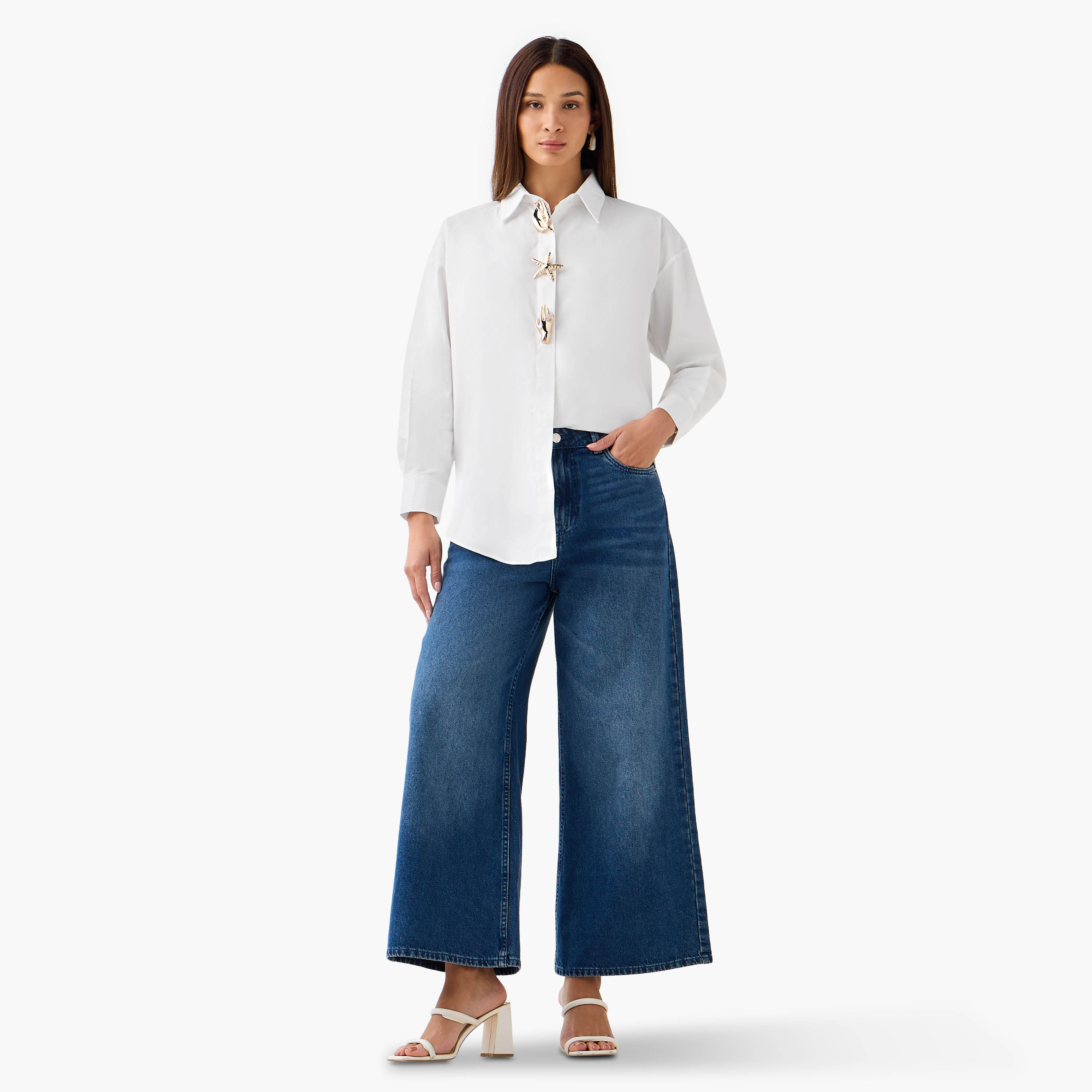 2Xtremz Cotton Shirt with Embellished Detail-women-clothing-shirtsandblouses-shirts-image-2