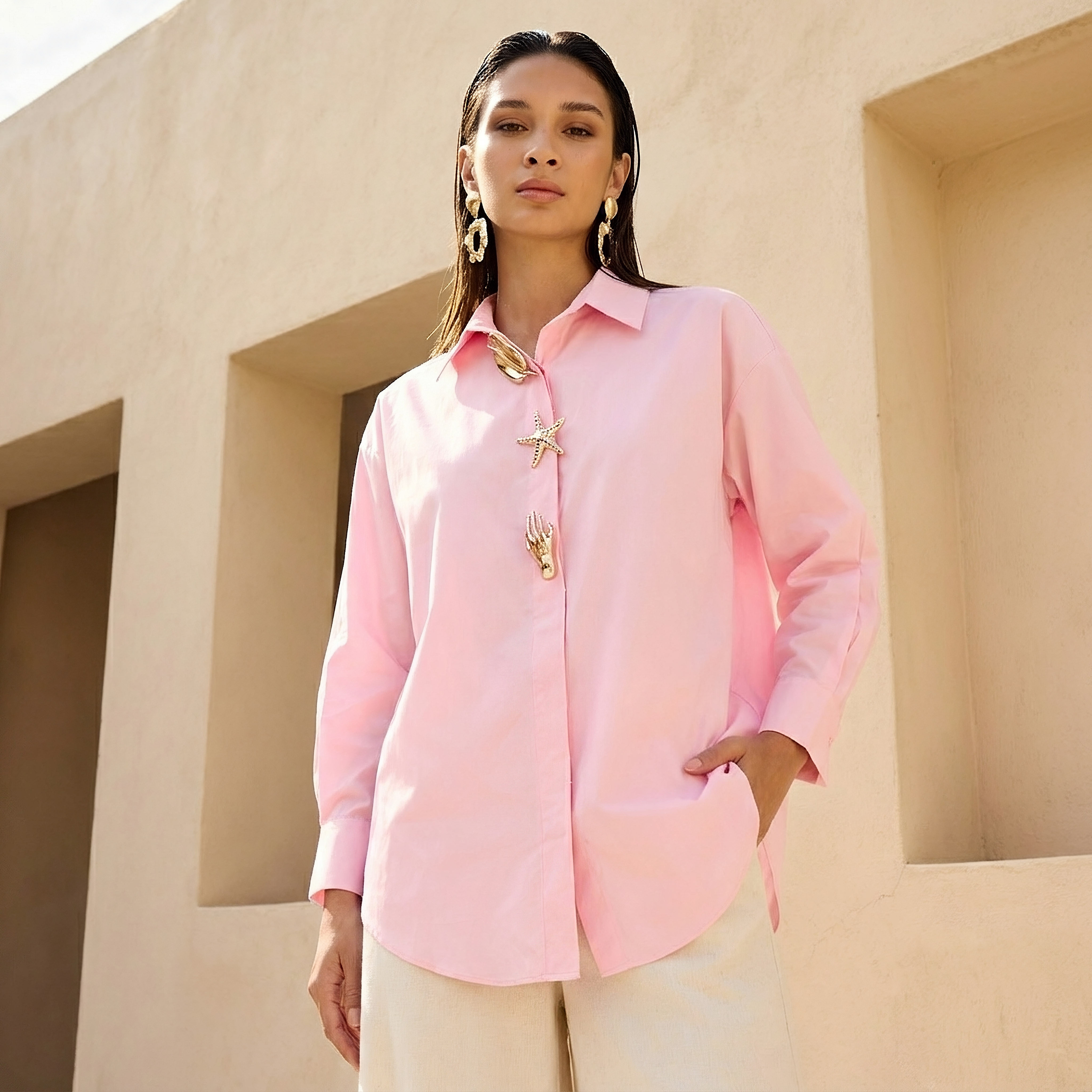 2Xtremz Cotton Shirt with Embellished Detail-women-clothing-shirtsandblouses-shirts-image-1