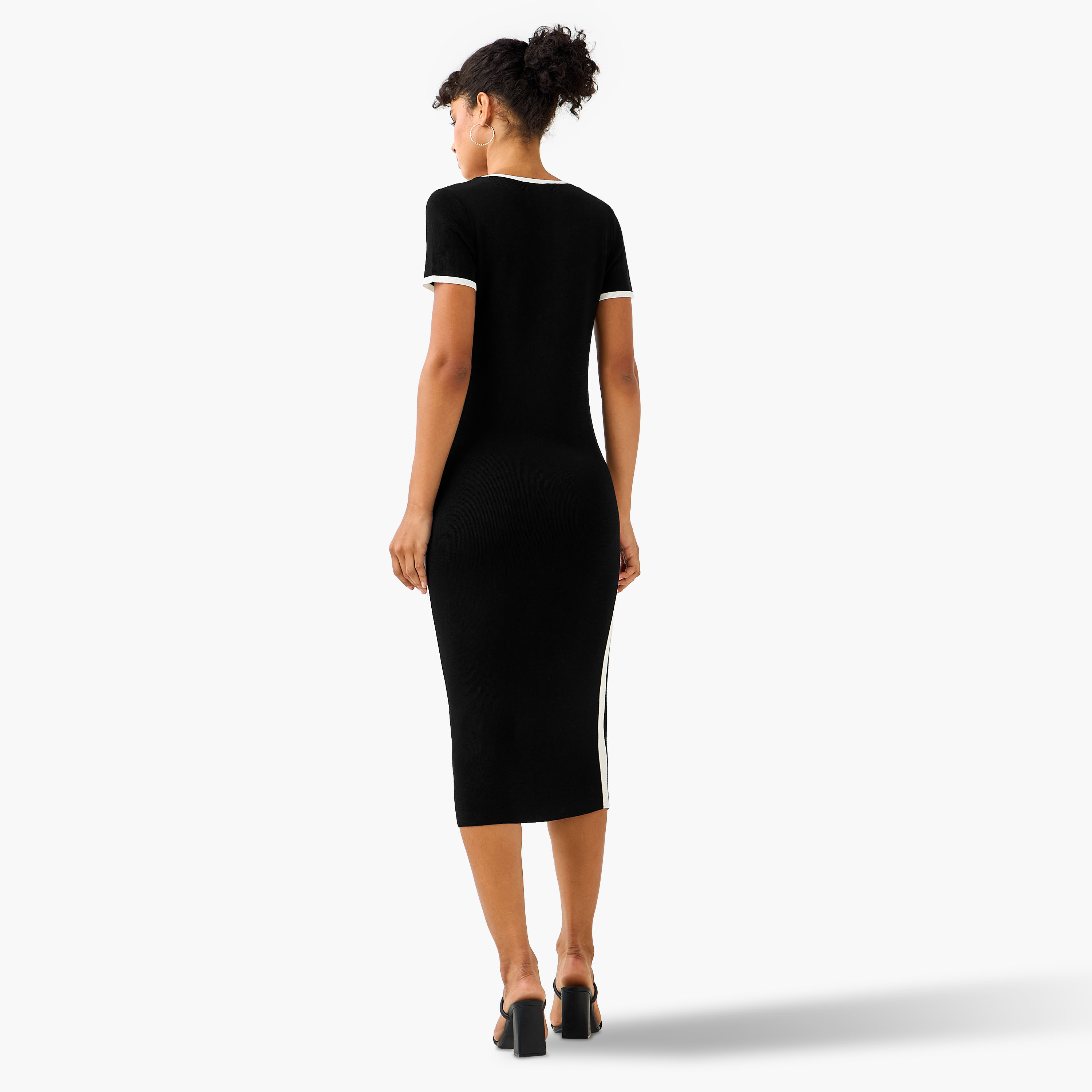 2Xtremz Bodycon Midi Dress with Trim Design-women-clothing-dresses-image-3