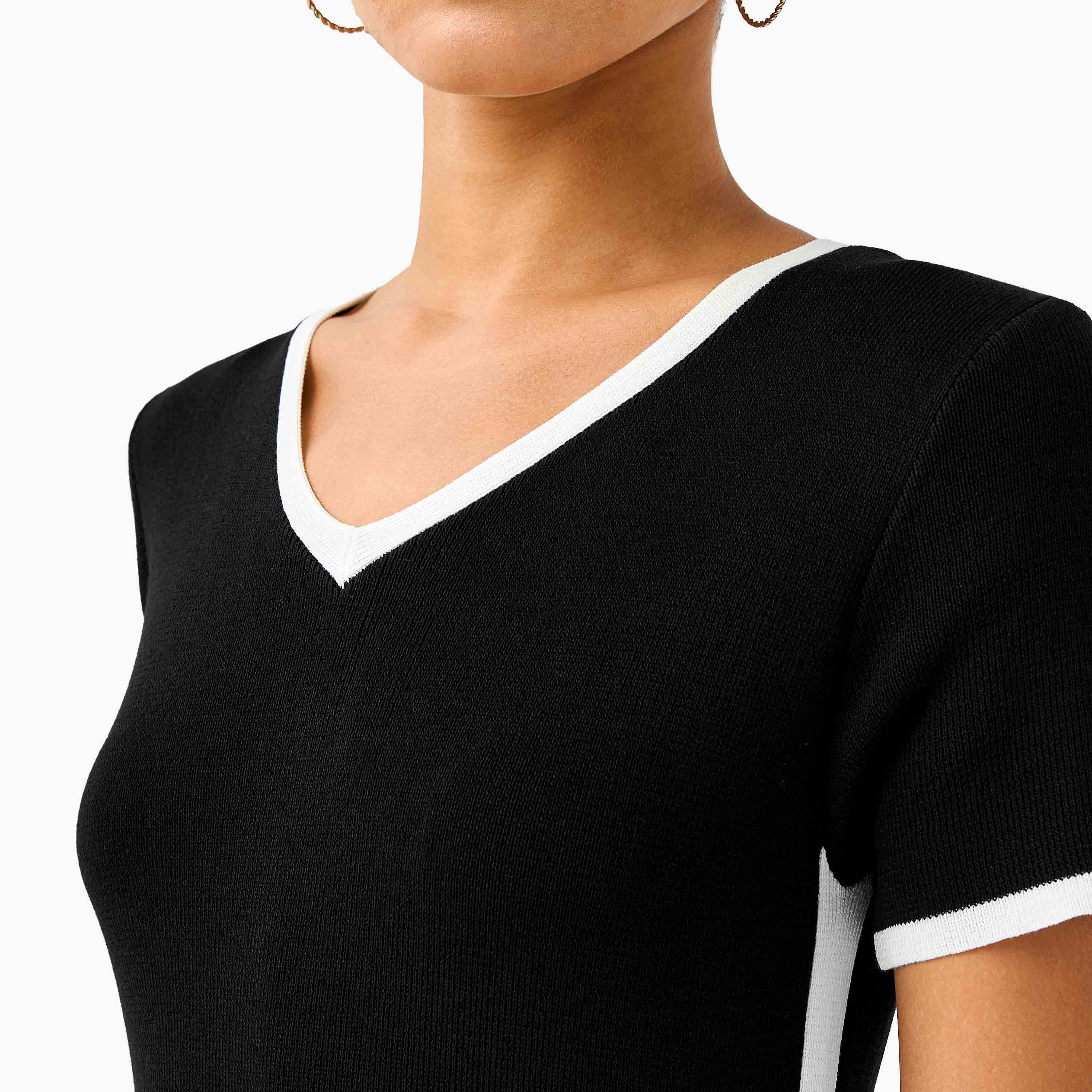 2Xtremz Bodycon Midi Dress with Trim Design-women-clothing-dresses-image-4