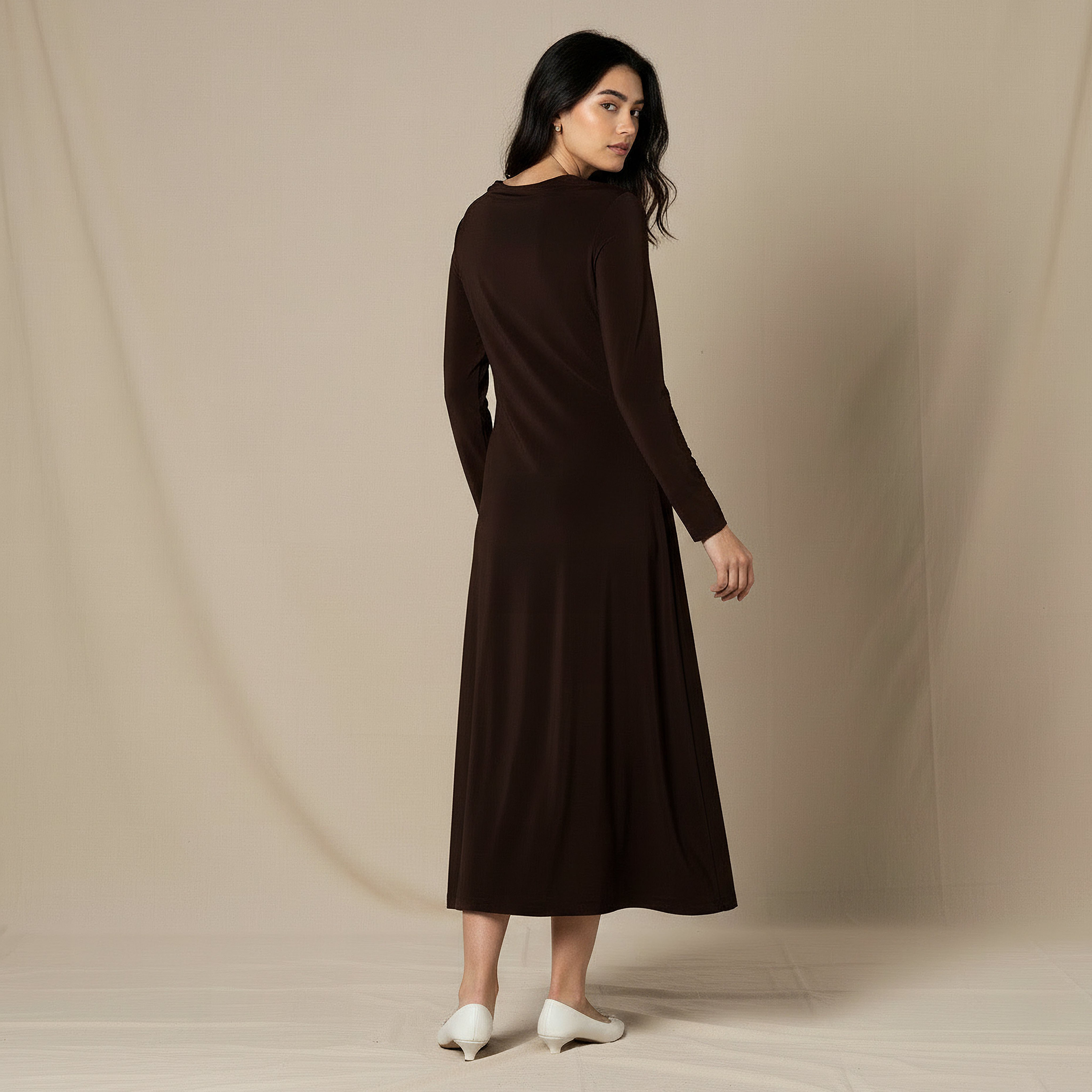 2Xtremz Midi A-line Dress with Cowl Neck-women-clothing-dresses-image-3