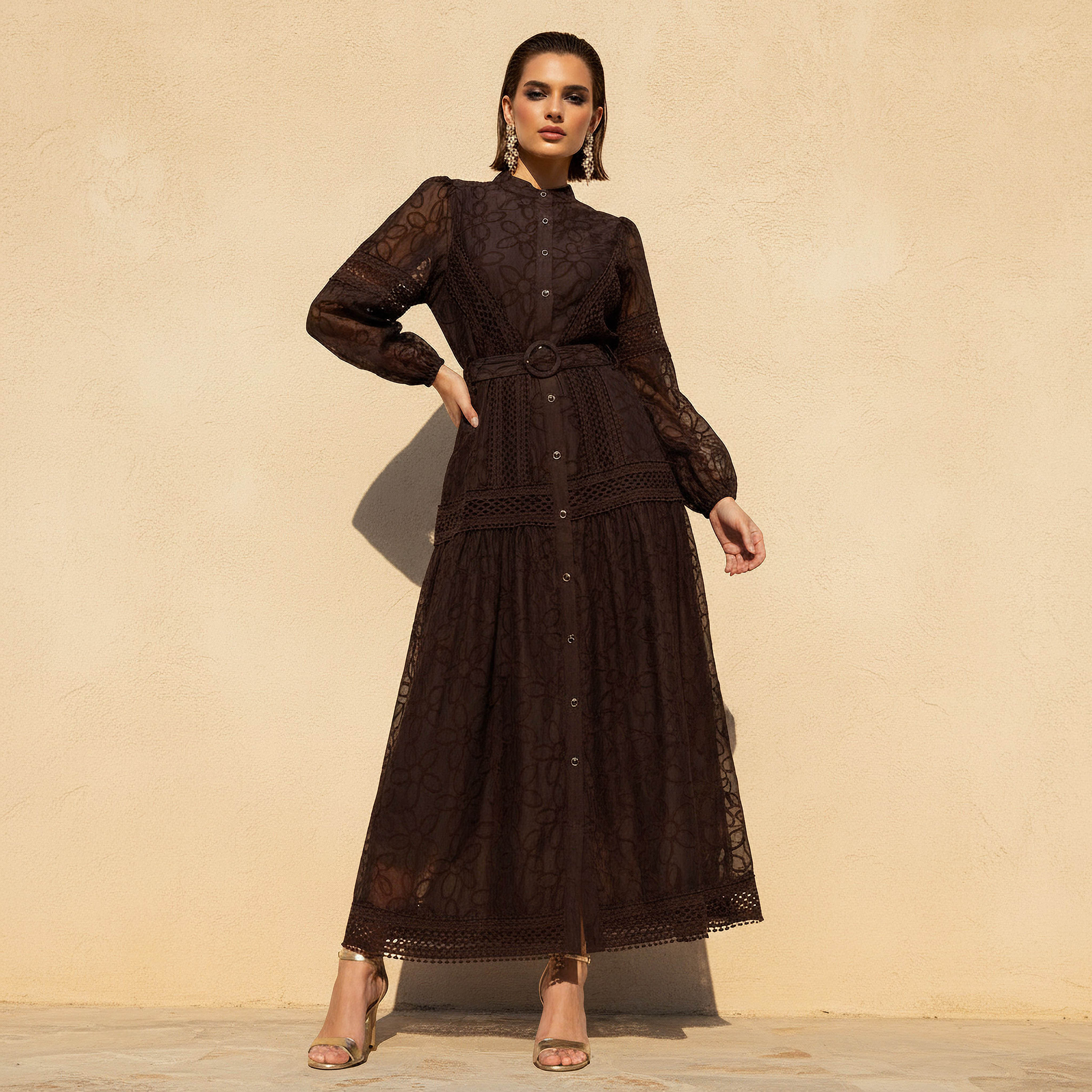 2Xtremz A-line Maxi Dress with Belt-women-clothing-dresses-image-2