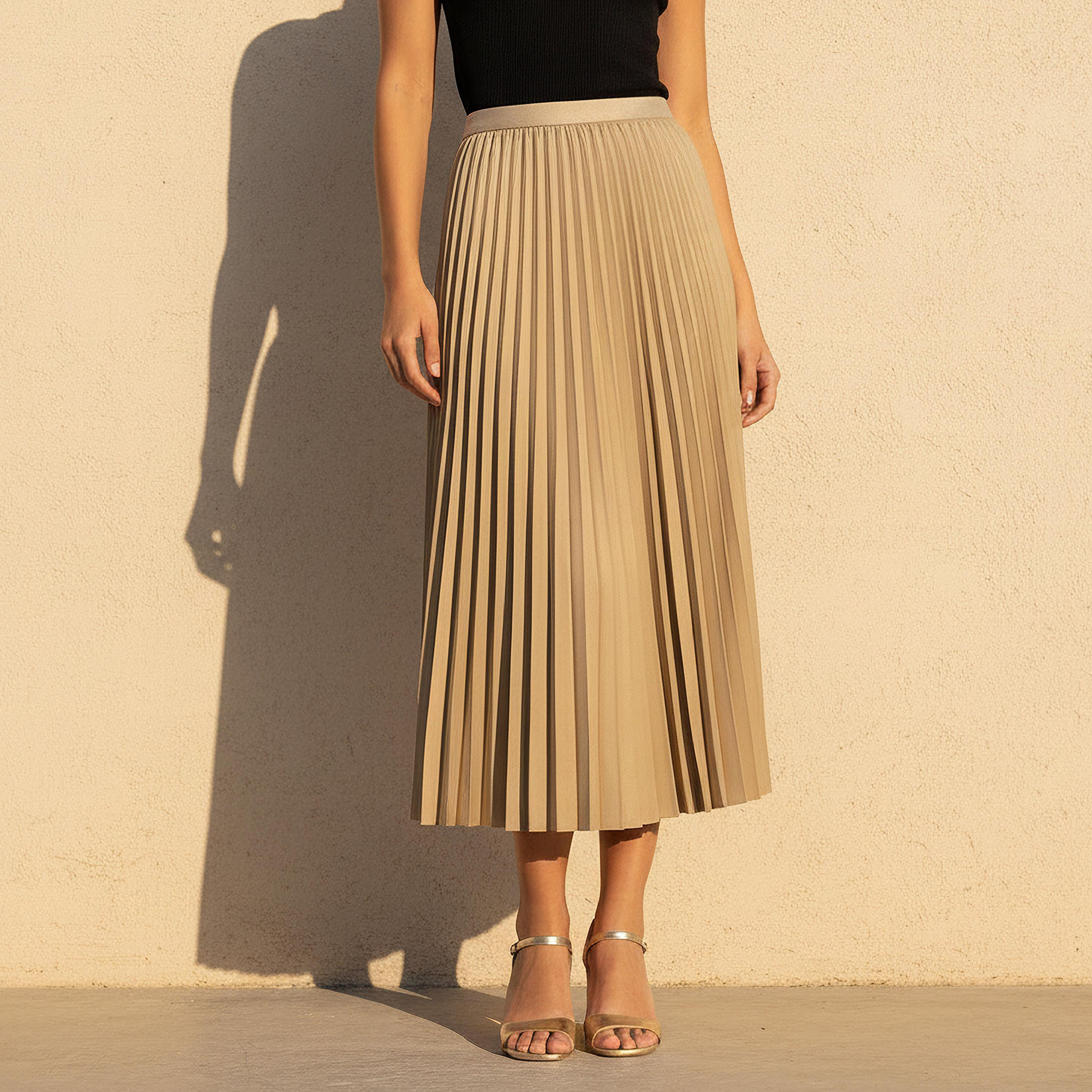 2Xtremz Maxi Pleated Skirt with Elasticated Waist-women-clothing-bottoms-skirts-image-2
