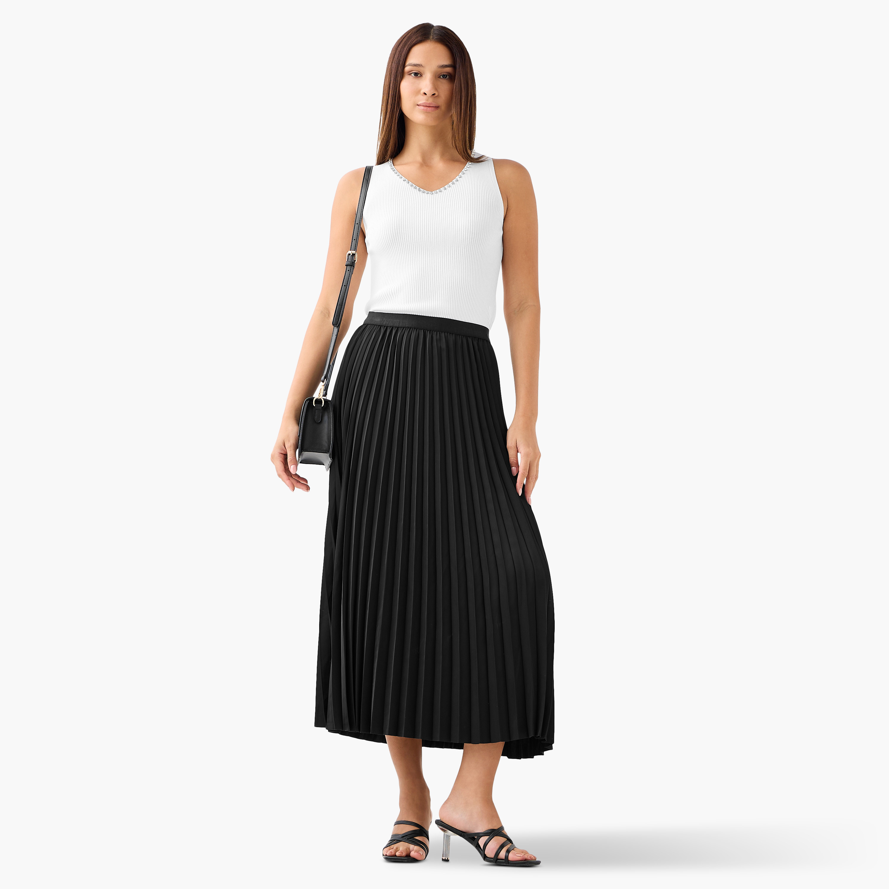 2Xtremz Maxi Pleated Skirt with Elasticated Waist-women-clothing-bottoms-skirts-image-3