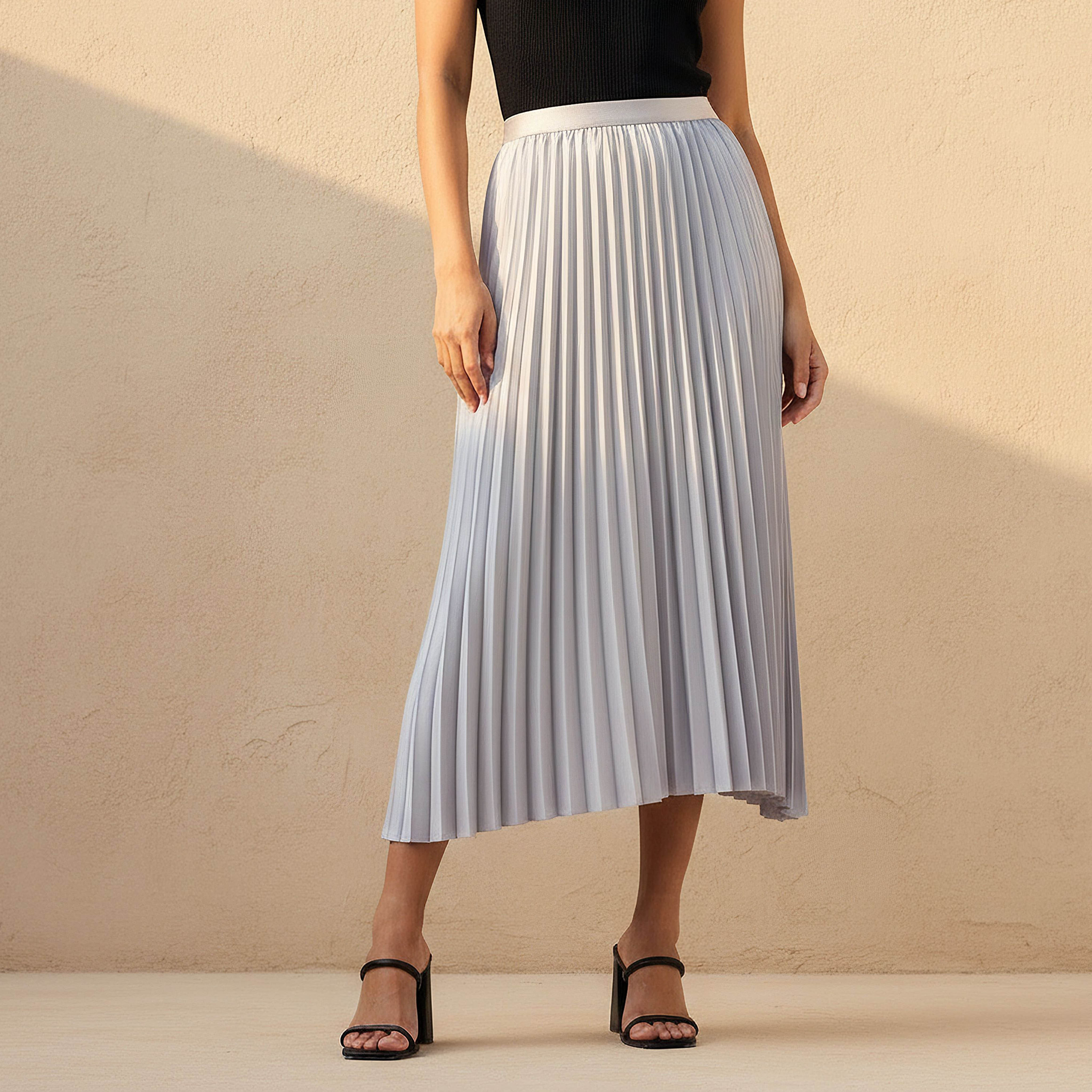 2Xtremz Maxi Pleated Skirt with Elasticated Waist-women-clothing-bottoms-skirts-image-1