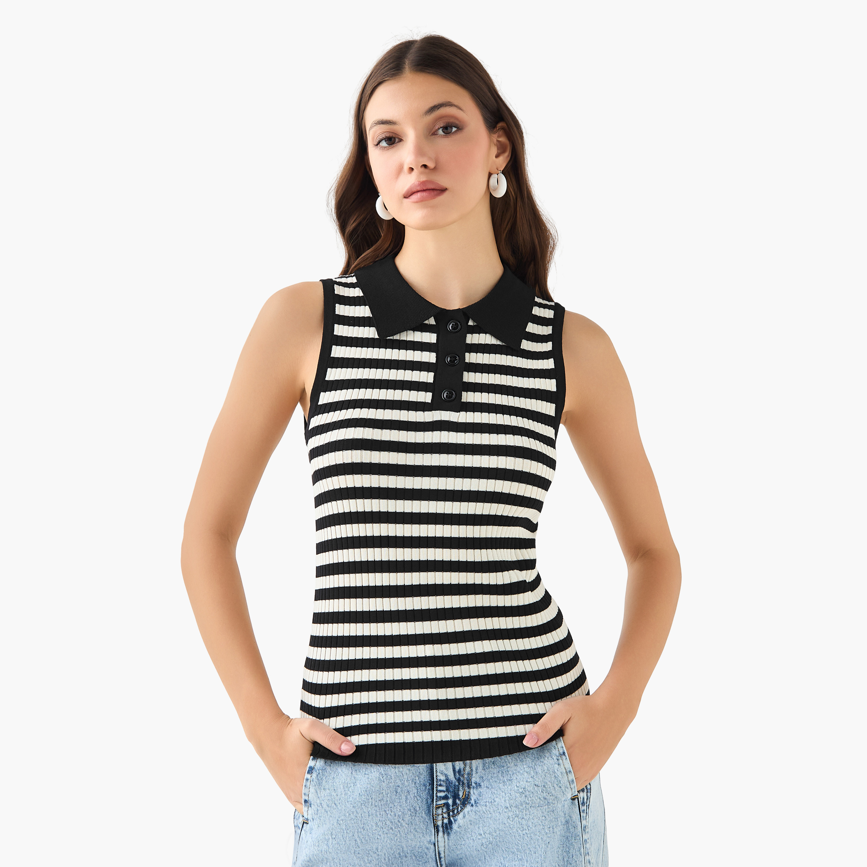 بلوزة مضلعة من تو إكستريمز-women-clothing-tshirts-image-1