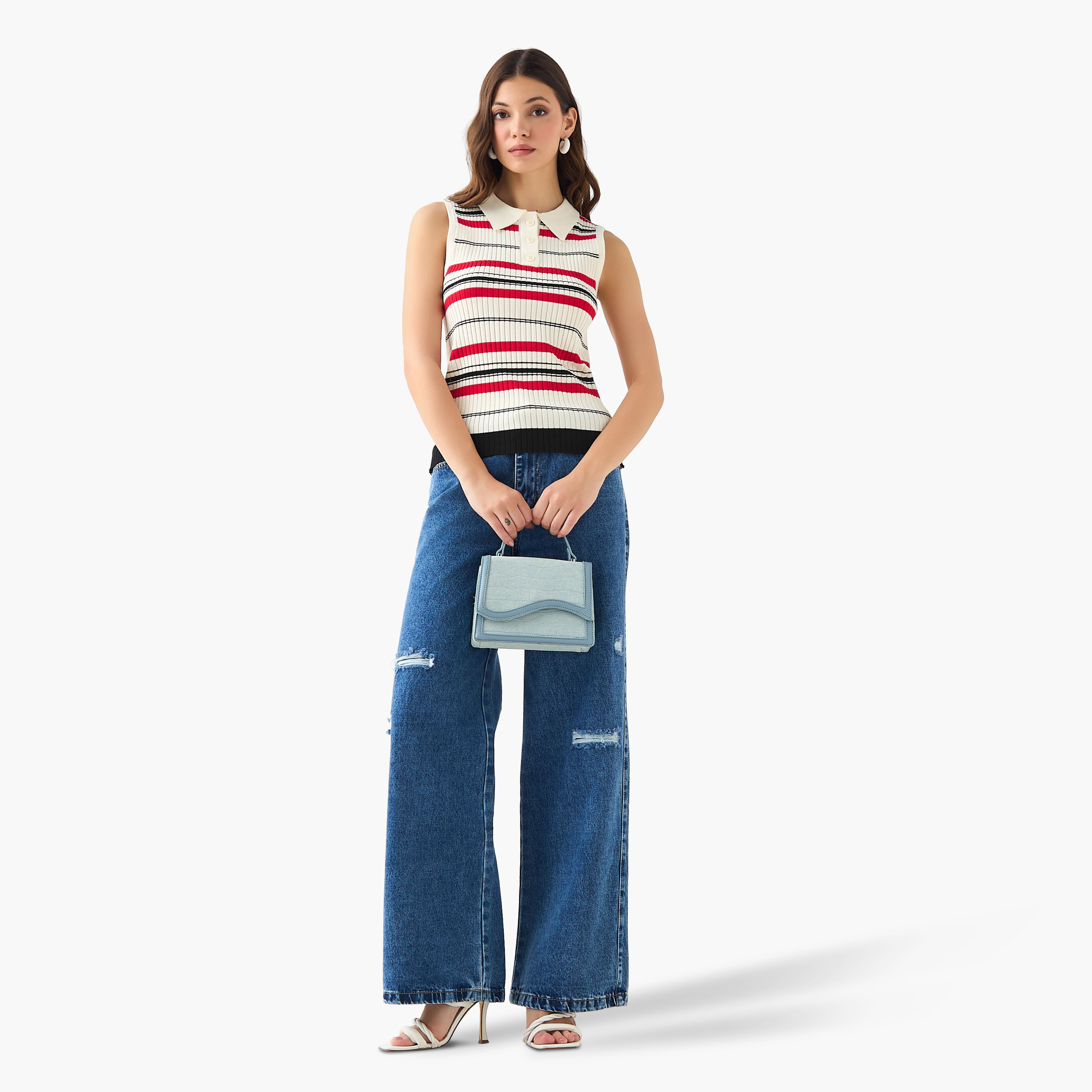 بلوزة مضلعة من تو إكستريمز-women-clothing-tshirts-image-3