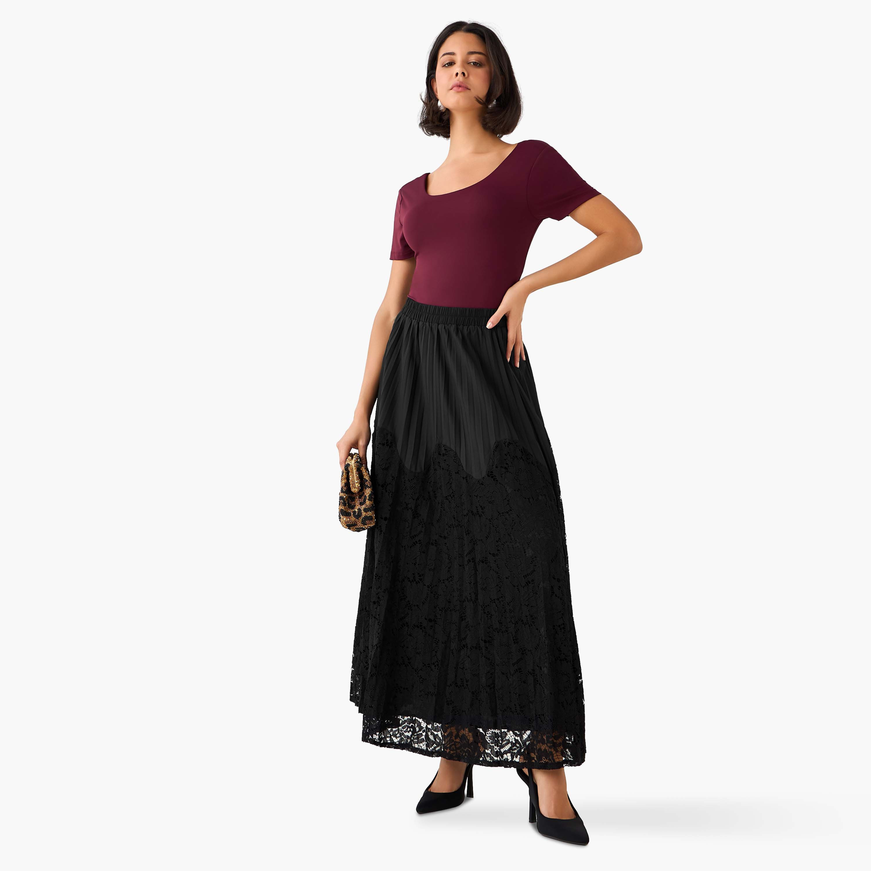 2Xtremz Maxi Lace Skirt with Elasticated Waist-women-clothing-bottoms-skirts-image-2