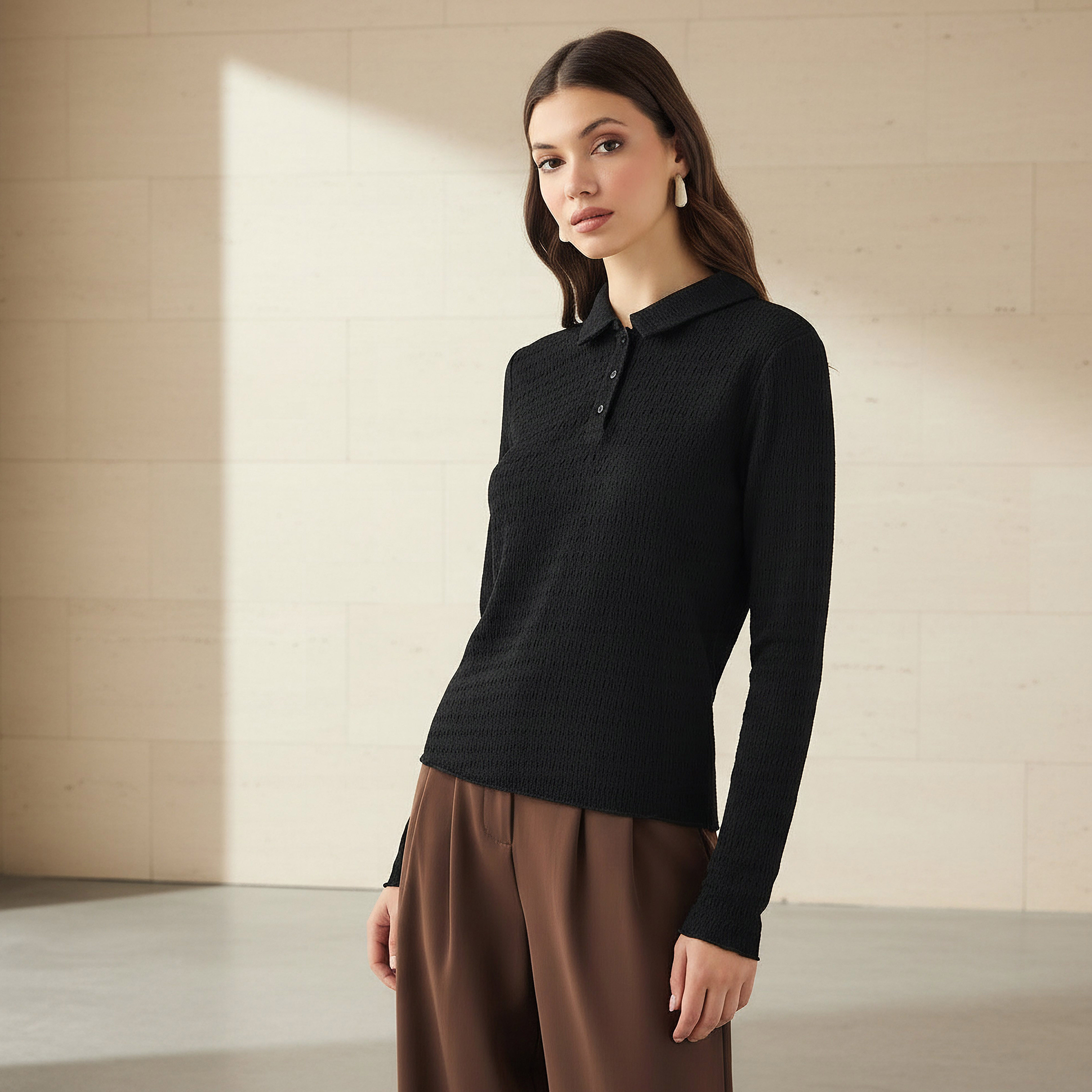 Buy 2Xtremz Polo Top with Texture Online | Centrepoint UAE