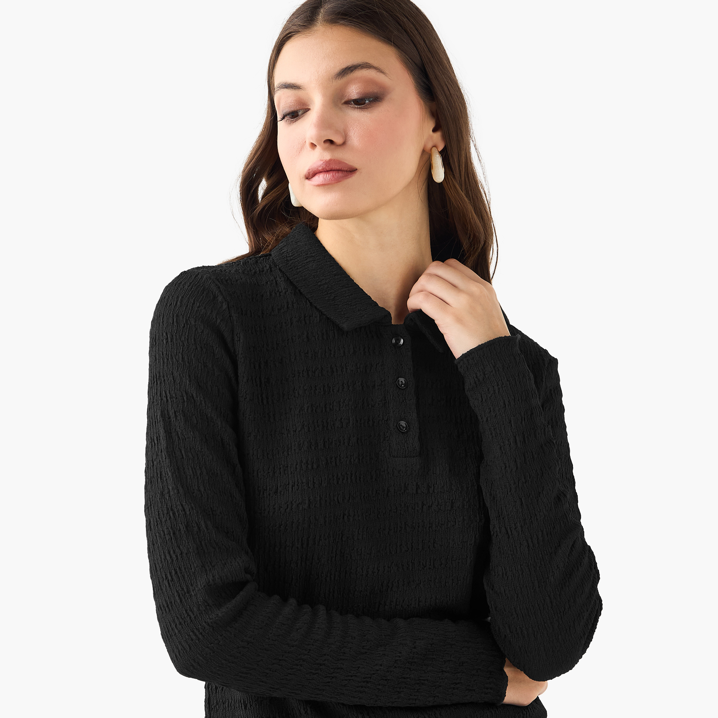 2Xtremz Polo Top with Texture-women-clothing-tshirts-image-5