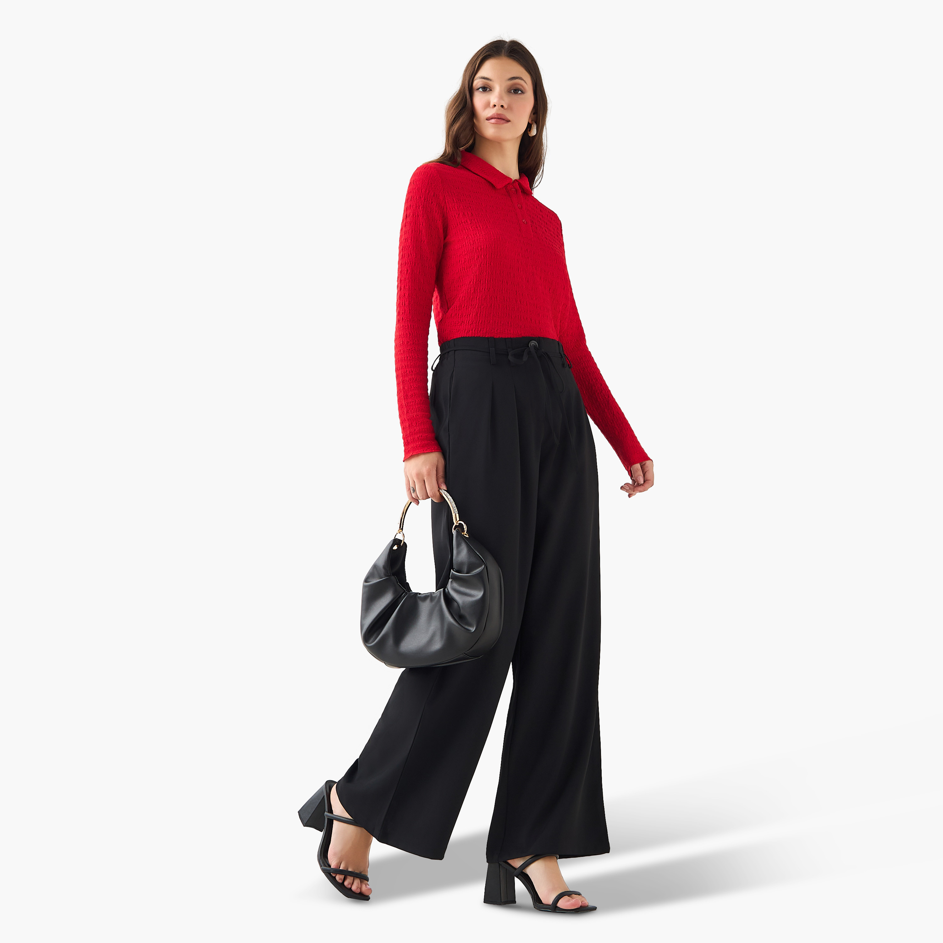 بلوزة بولو بملمس بارز من تو إكستريمز-women-clothing-tshirts-image-2