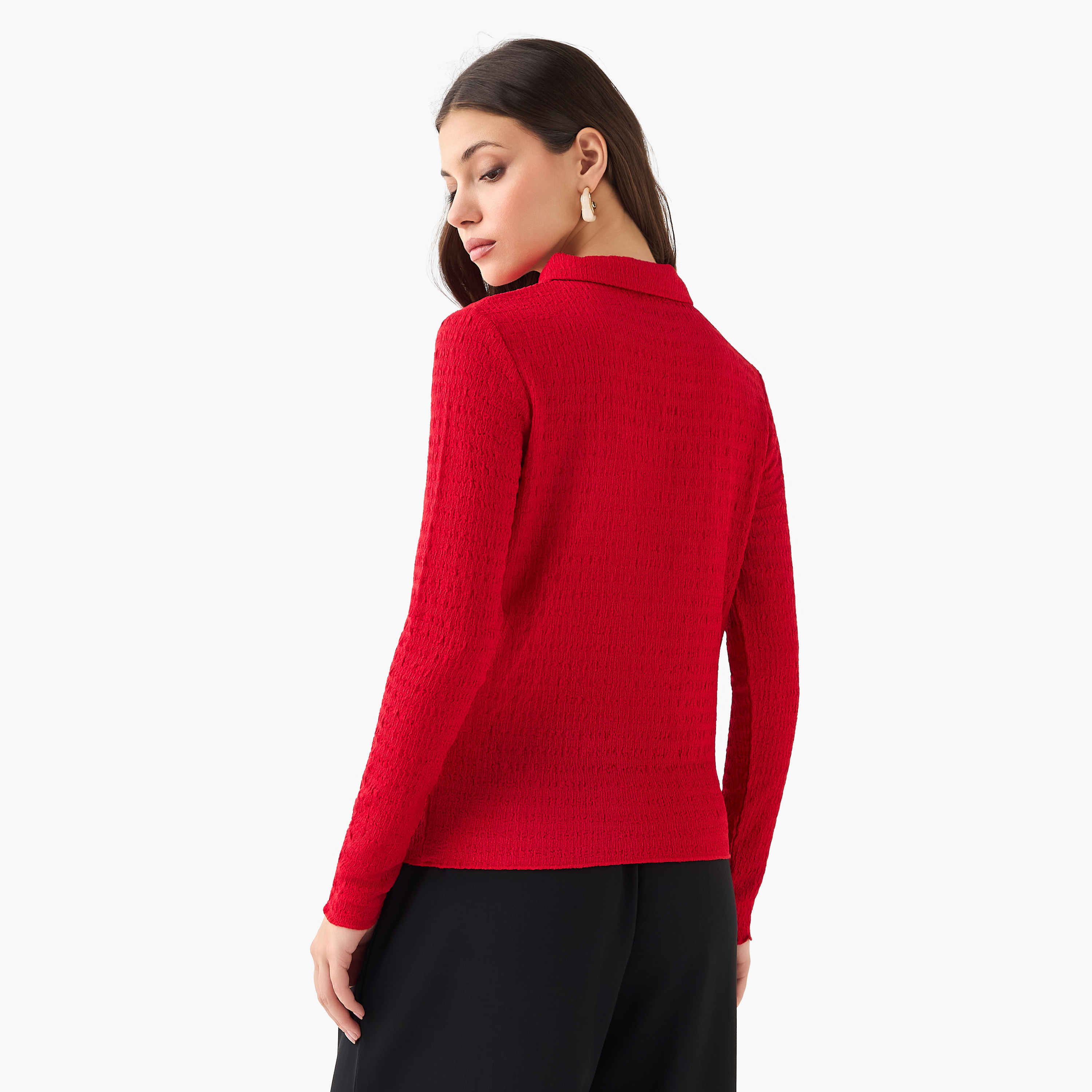 بلوزة بولو بملمس بارز من تو إكستريمز-women-clothing-tshirts-image-4