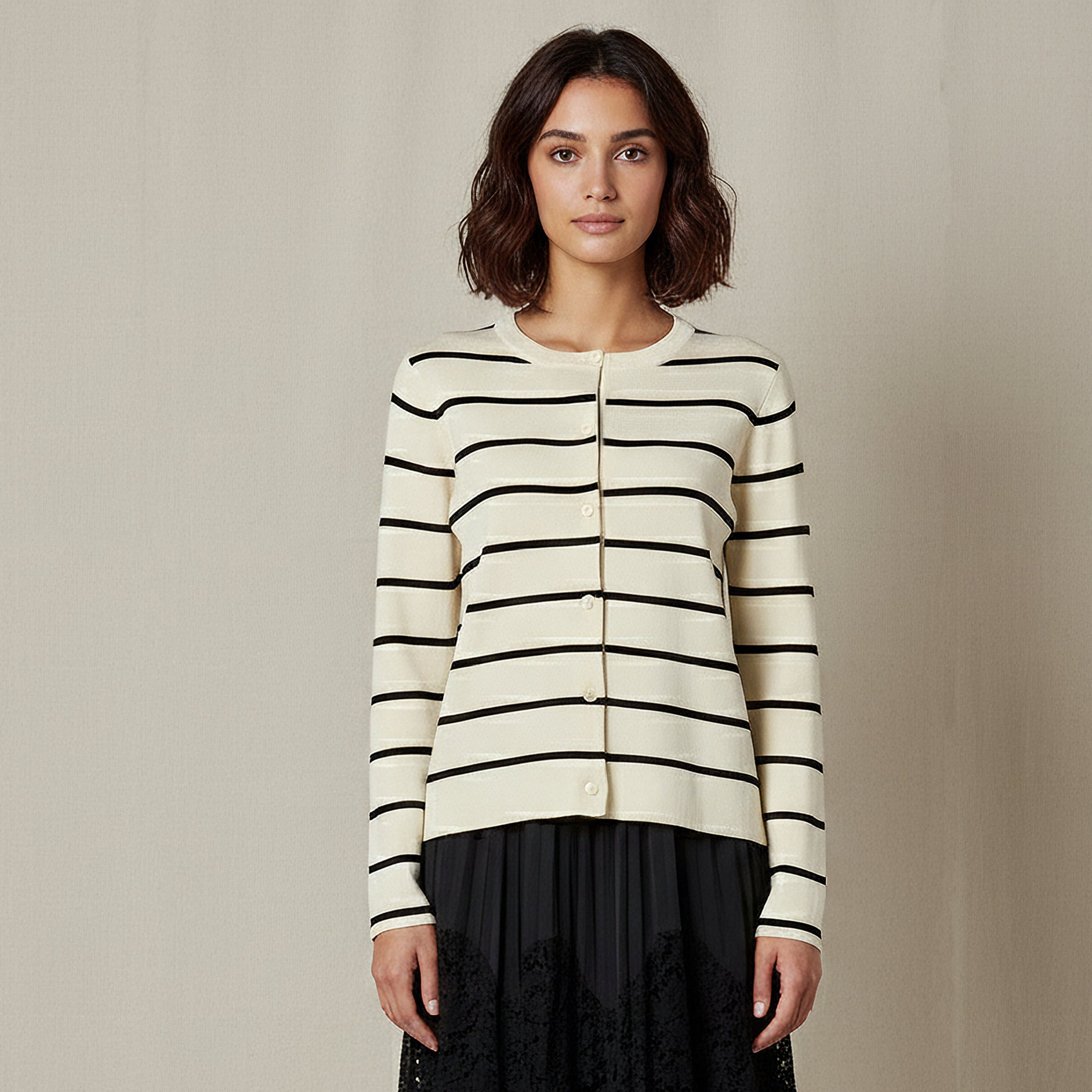 2Xtremz Striped Round Neck Cardigan-women-winterwear-cardigansandjumpers-cardigans-image-1