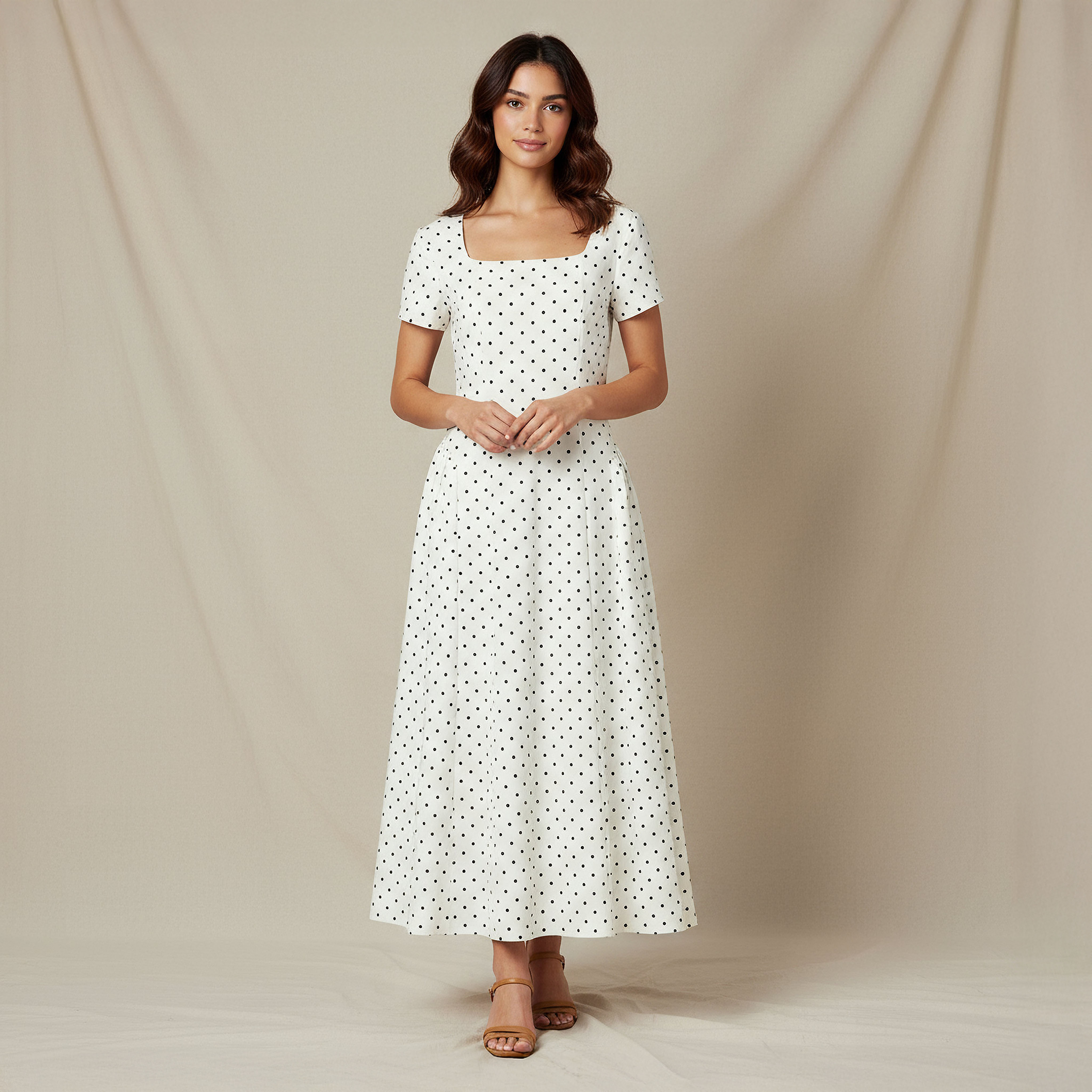 2Xtremz A-line Dress with Polka Dot Print-women-clothing-dresses-image-1