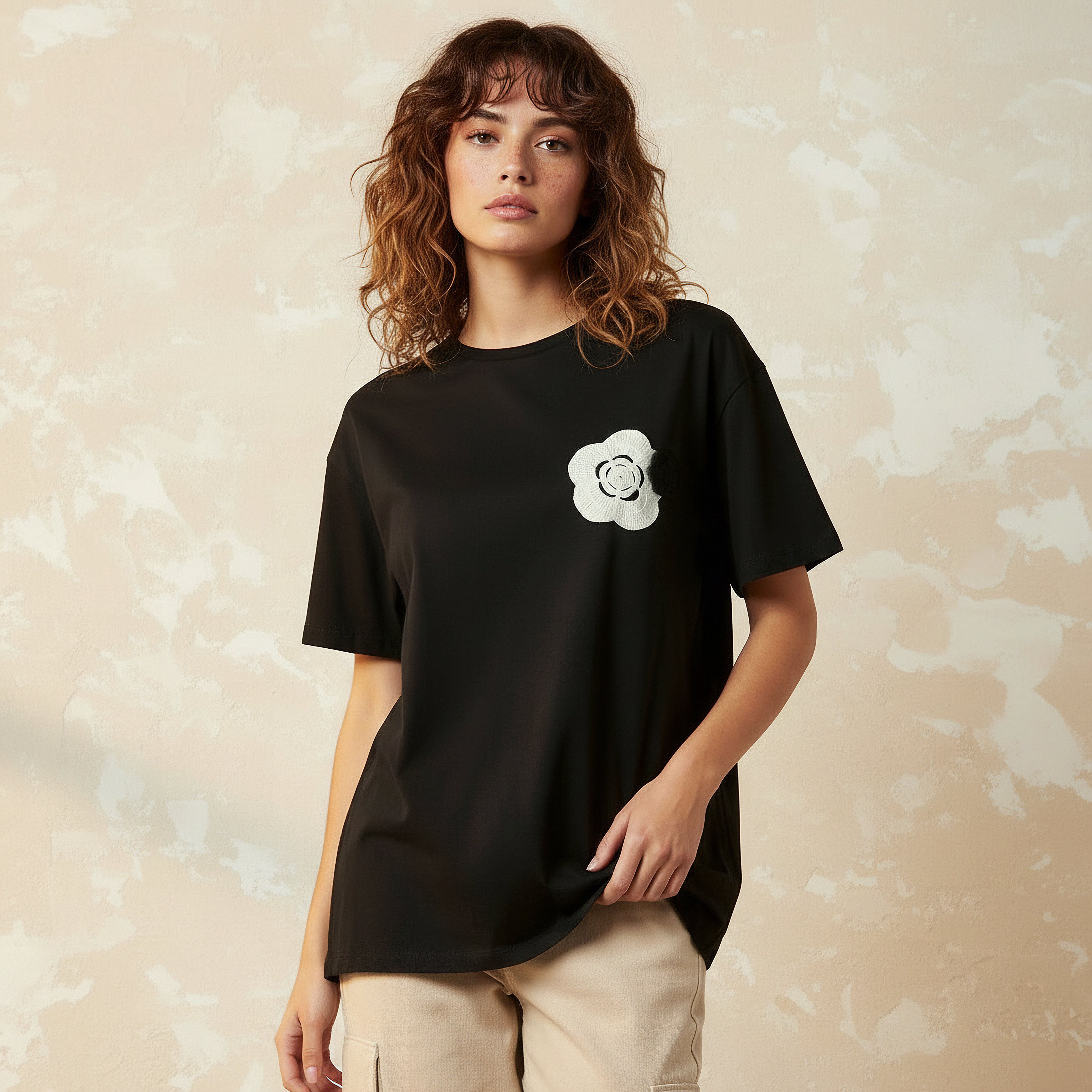 2Xtremz T-shirt with Crochet Applique Detail-women-clothing-tshirts-image-6