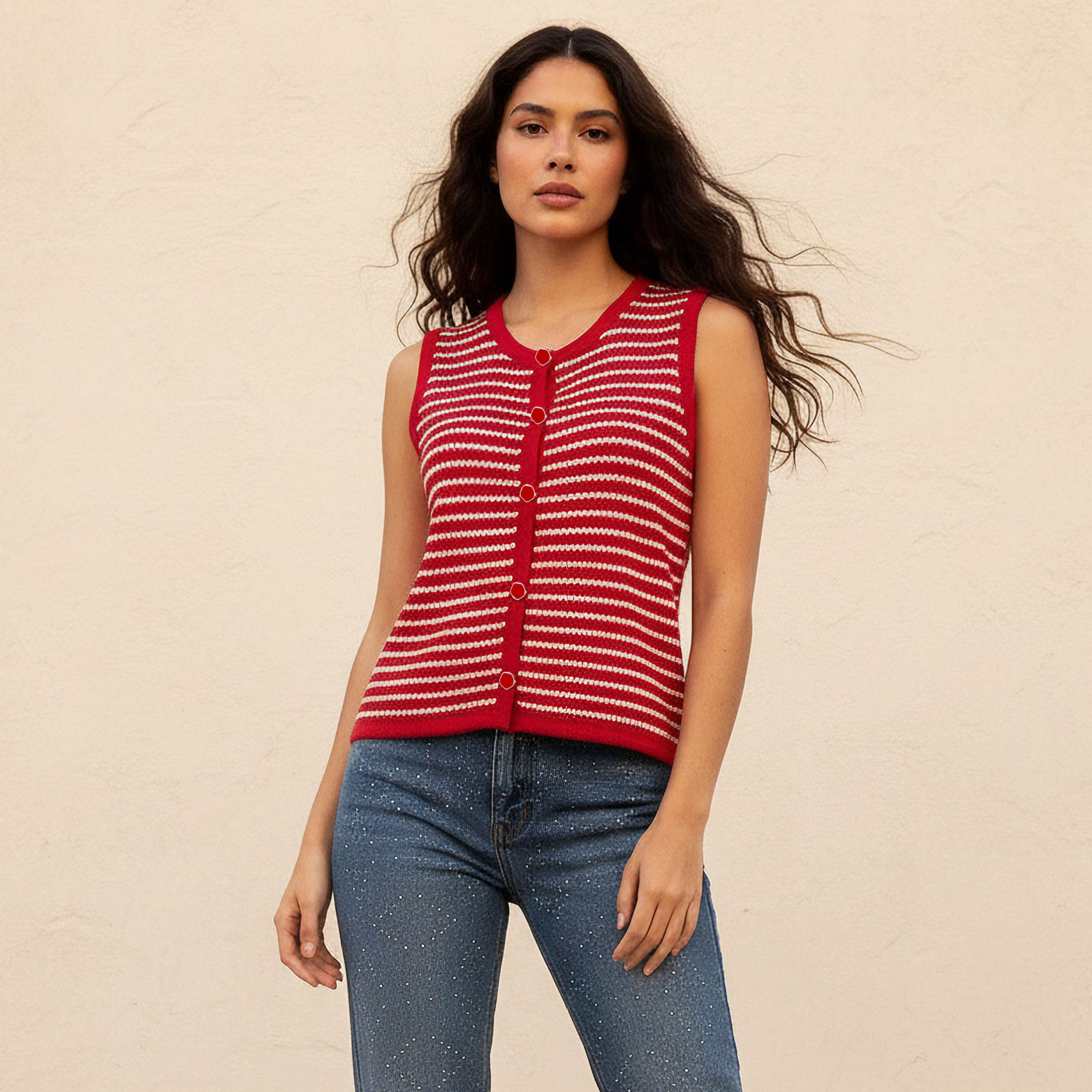 بلوزة بقصّة عادية مخططة من تو إكستريمز-women-clothing-shirtsandblouses-blouses-image-1