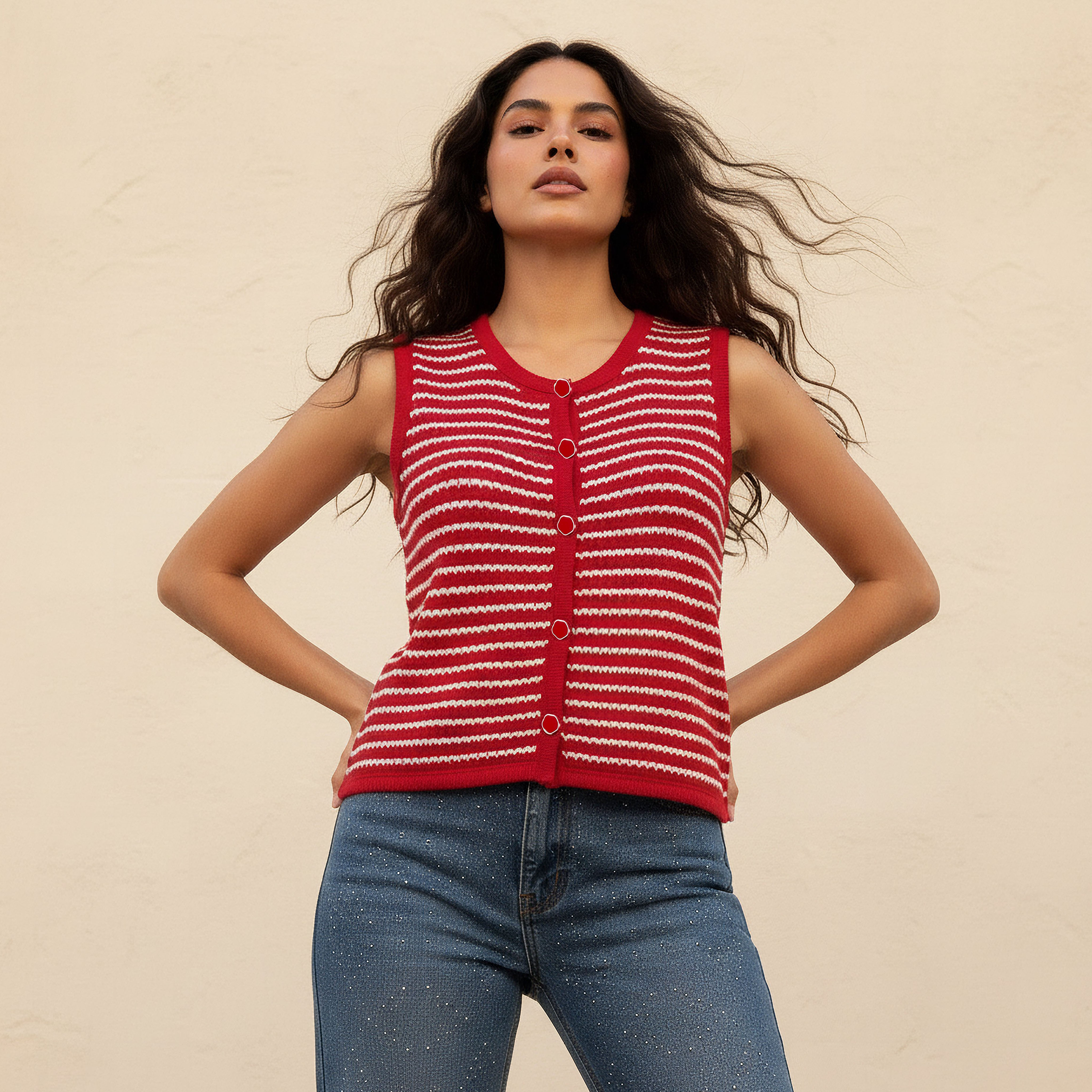 بلوزة بقصّة عادية مخططة من تو إكستريمز-women-clothing-shirtsandblouses-blouses-image-5