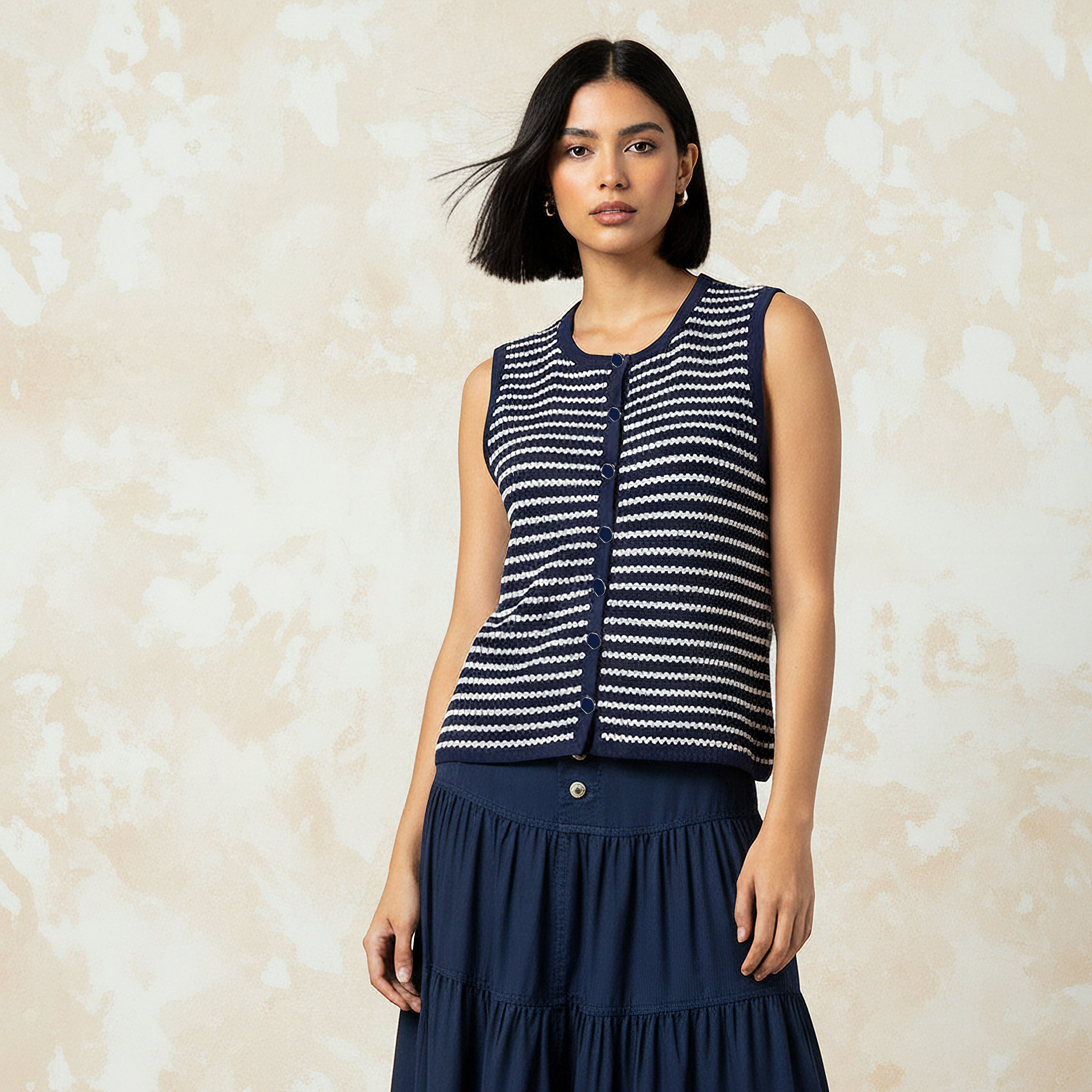 2Xtremz Regular Fit Top with Stripes-women-clothing-shirtsandblouses-blouses-image-1