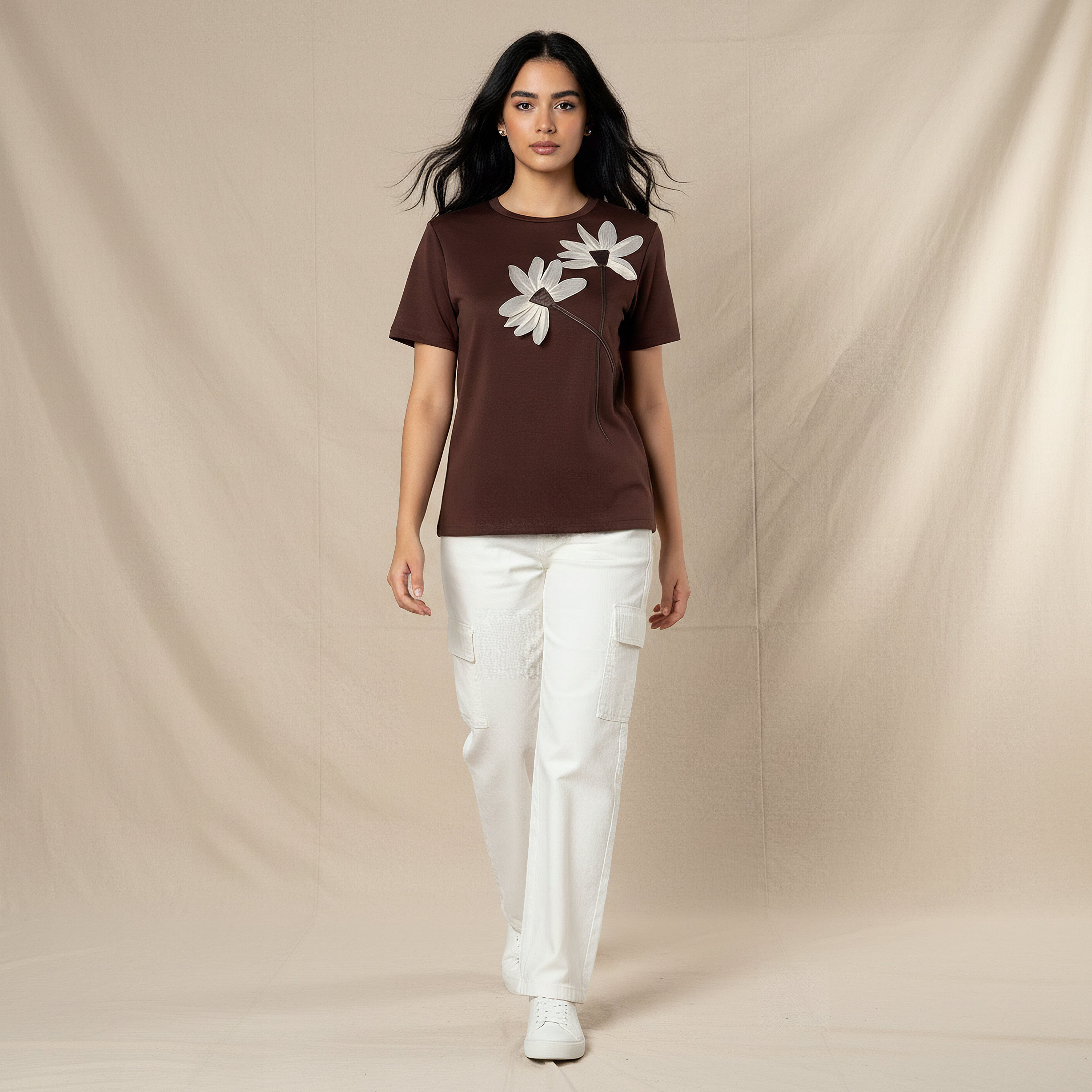 2Xtremz T-shirt with Floral Applique-women-clothing-tshirts-image-2