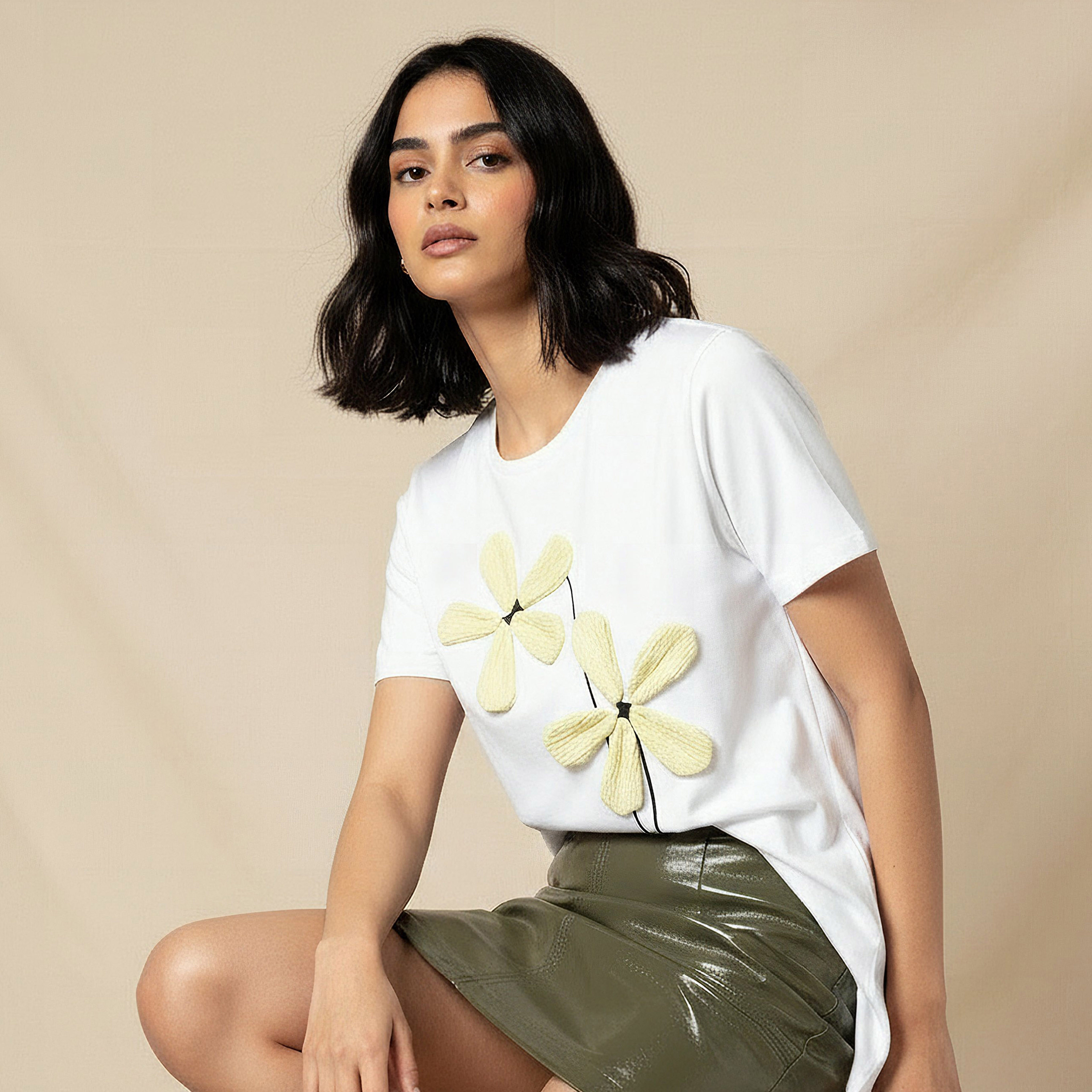 2Xtremz T-shirt with Floral Applique-women-clothing-tshirts-image-1