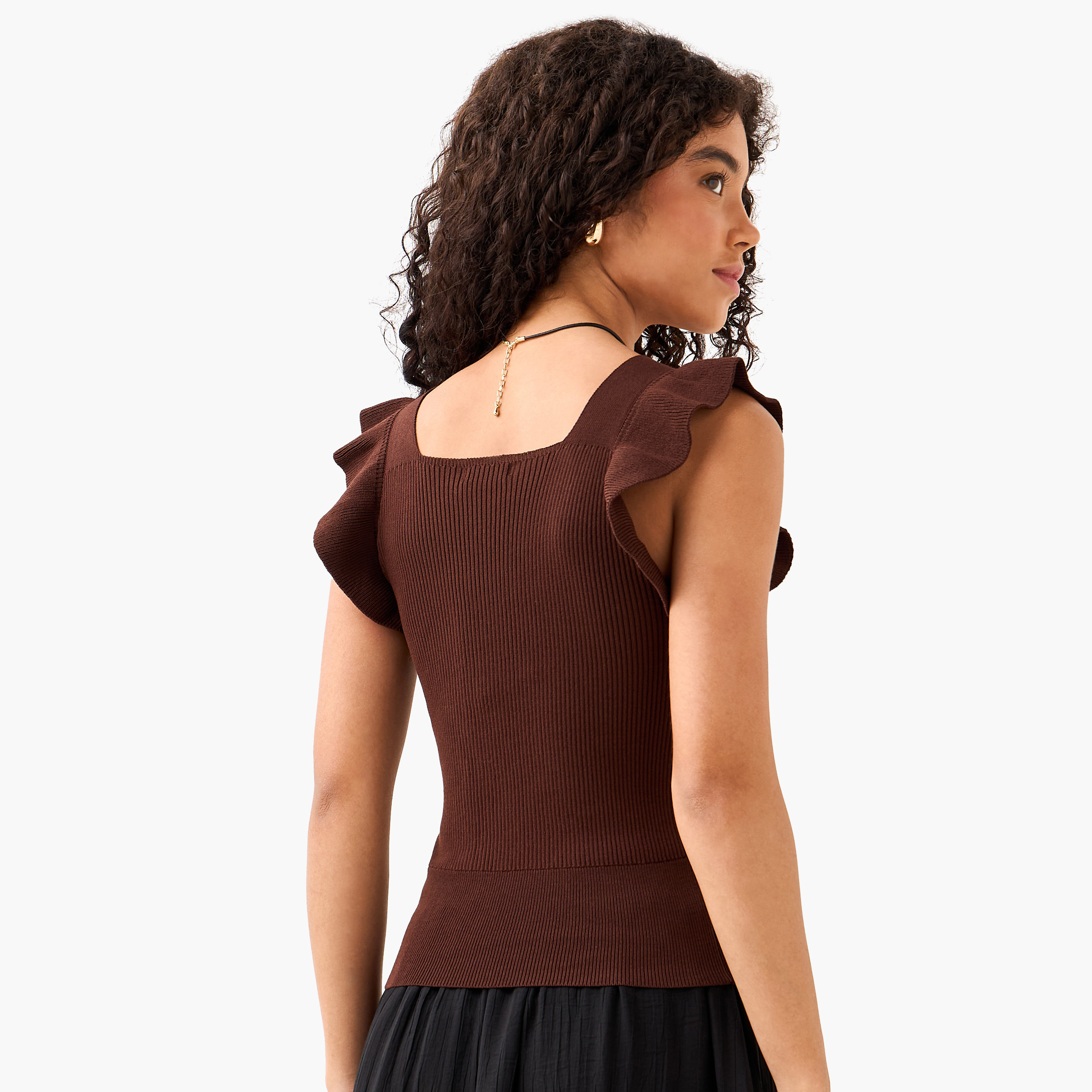 2Xtremz Sleeveless Top with Ribbed Ruffle Detail-women-clothing-shirtsandblouses-blouses-image-4