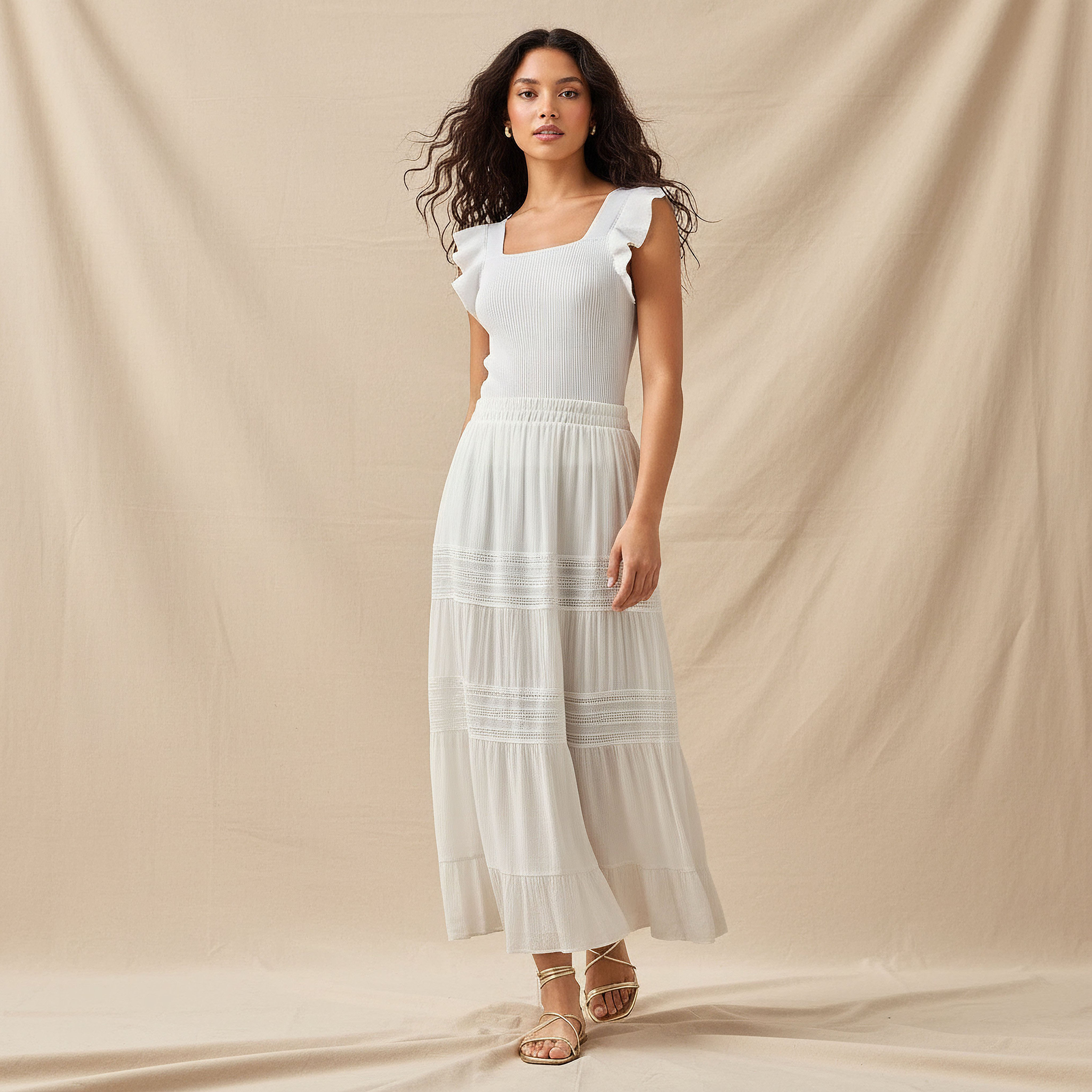 بلوزة بدون أكمام بتفاصيل كشكش مضلّعة من تو إكستريمز-women-clothing-shirtsandblouses-blouses-image-2