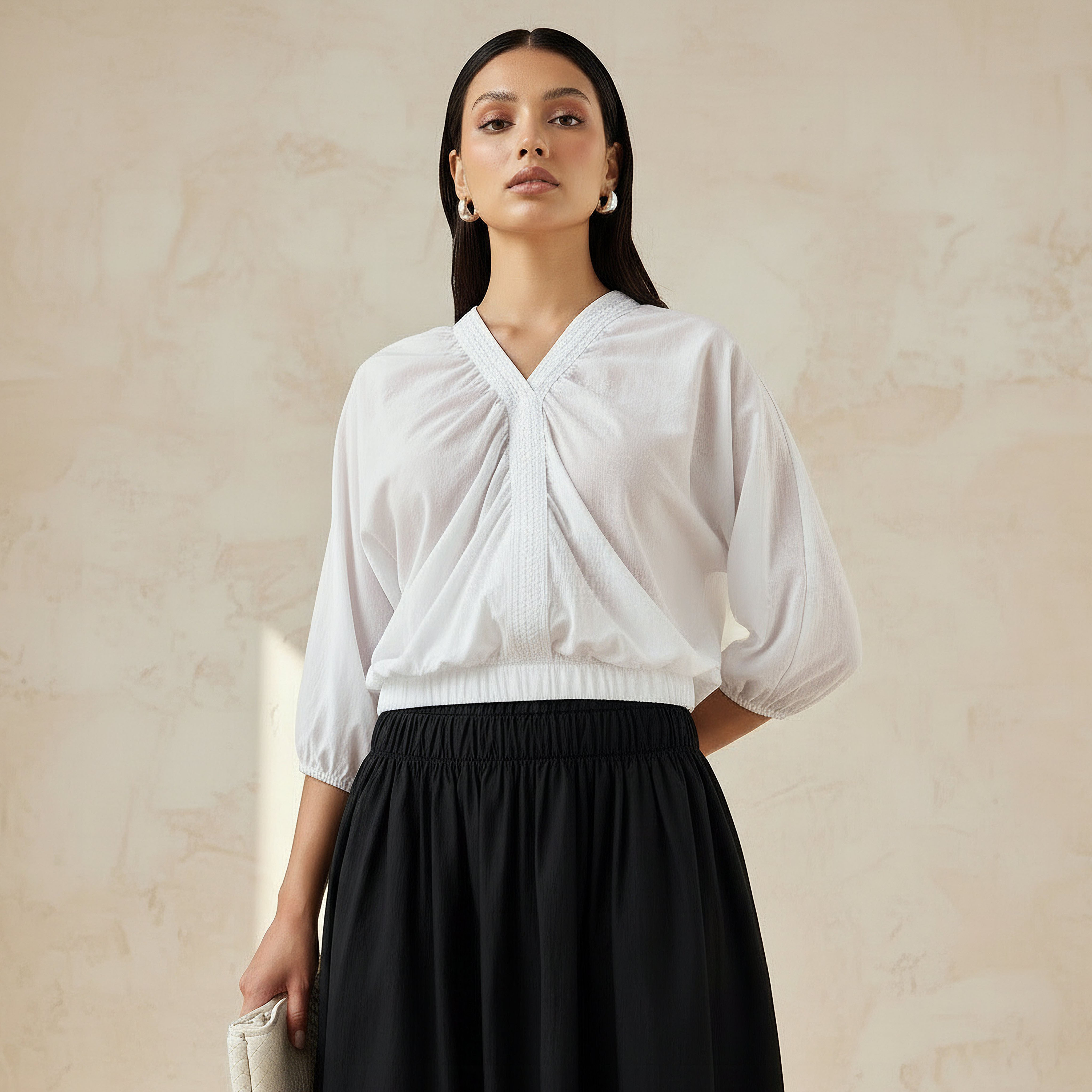 2Xtremz Cotton Top with V-neck-women-clothing-shirtsandblouses-blouses-image-3