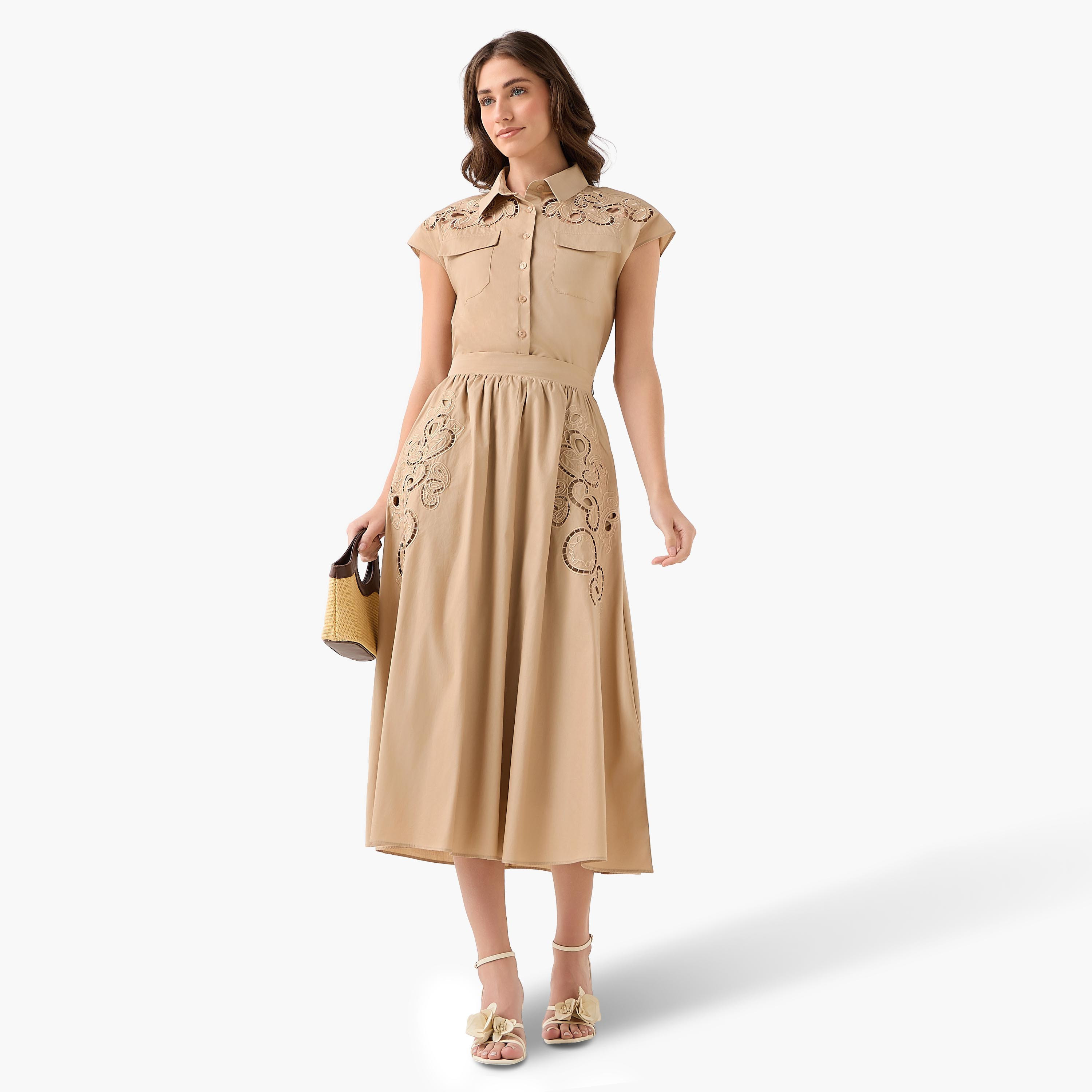 قميص قطن بتطريز دانتيل من تو إكستريمز-women-clothing-shirtsandblouses-shirts-image-3