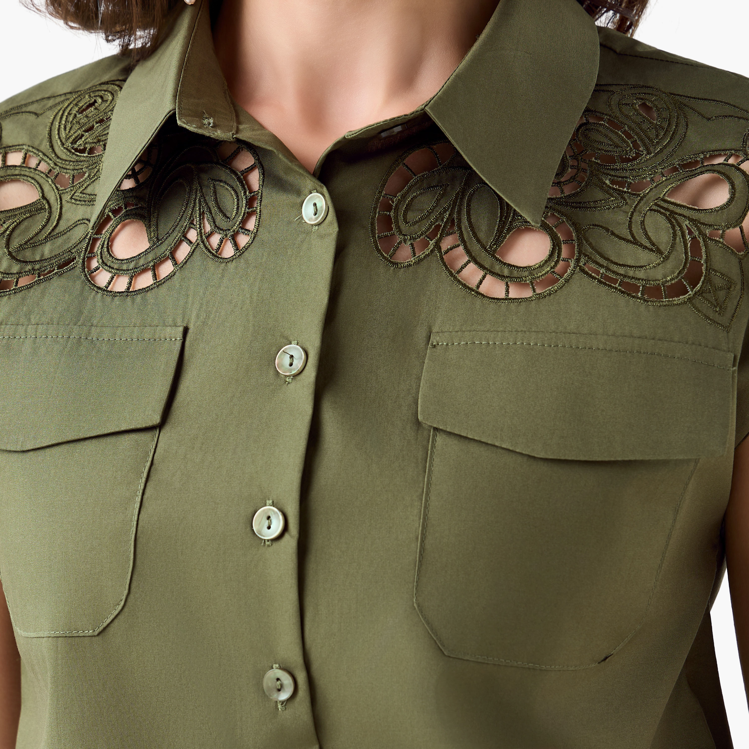 قميص قطن بتطريز دانتيل من تو إكستريمز-women-clothing-shirtsandblouses-shirts-image-6