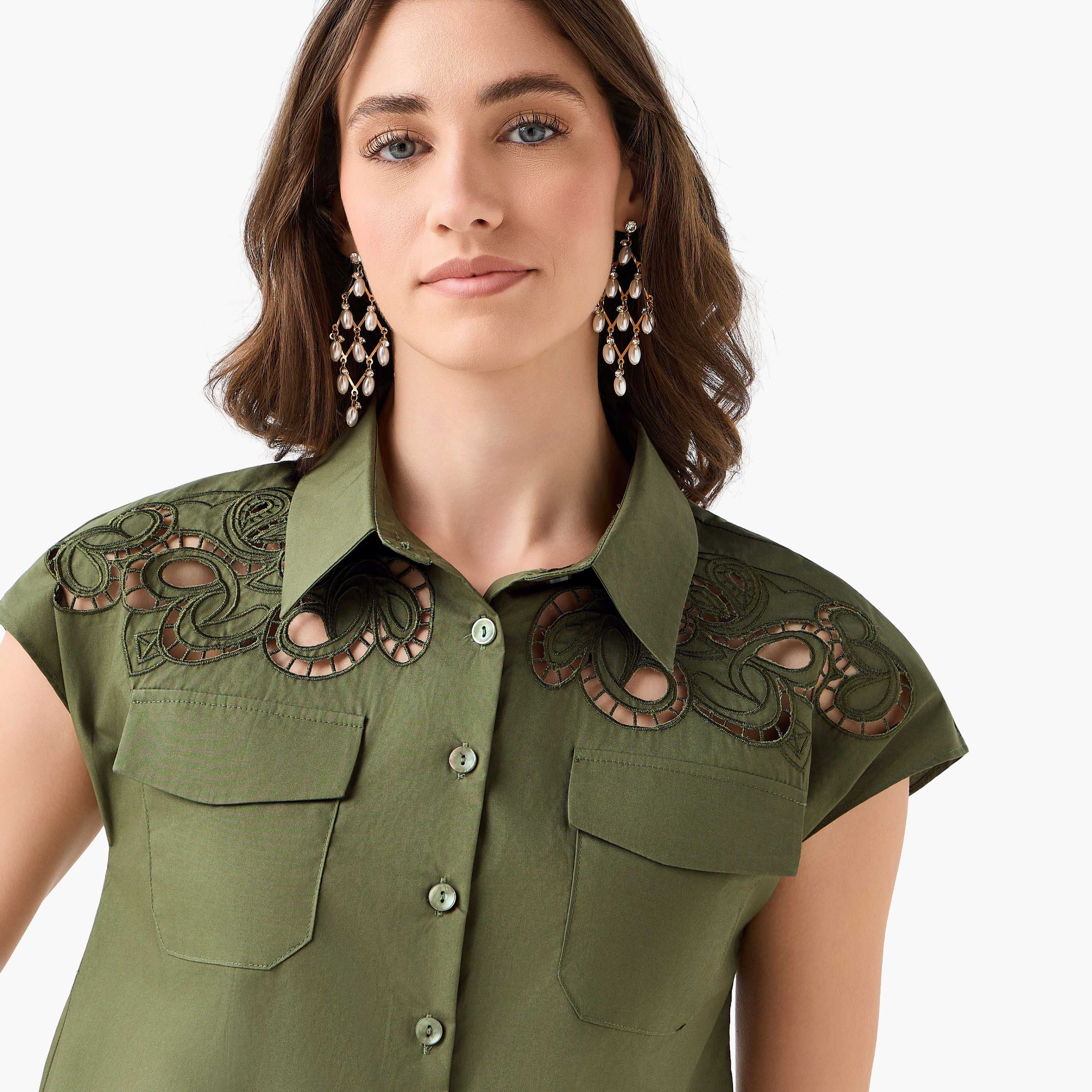 قميص قطن بتطريز دانتيل من تو إكستريمز-women-clothing-shirtsandblouses-shirts-image-5