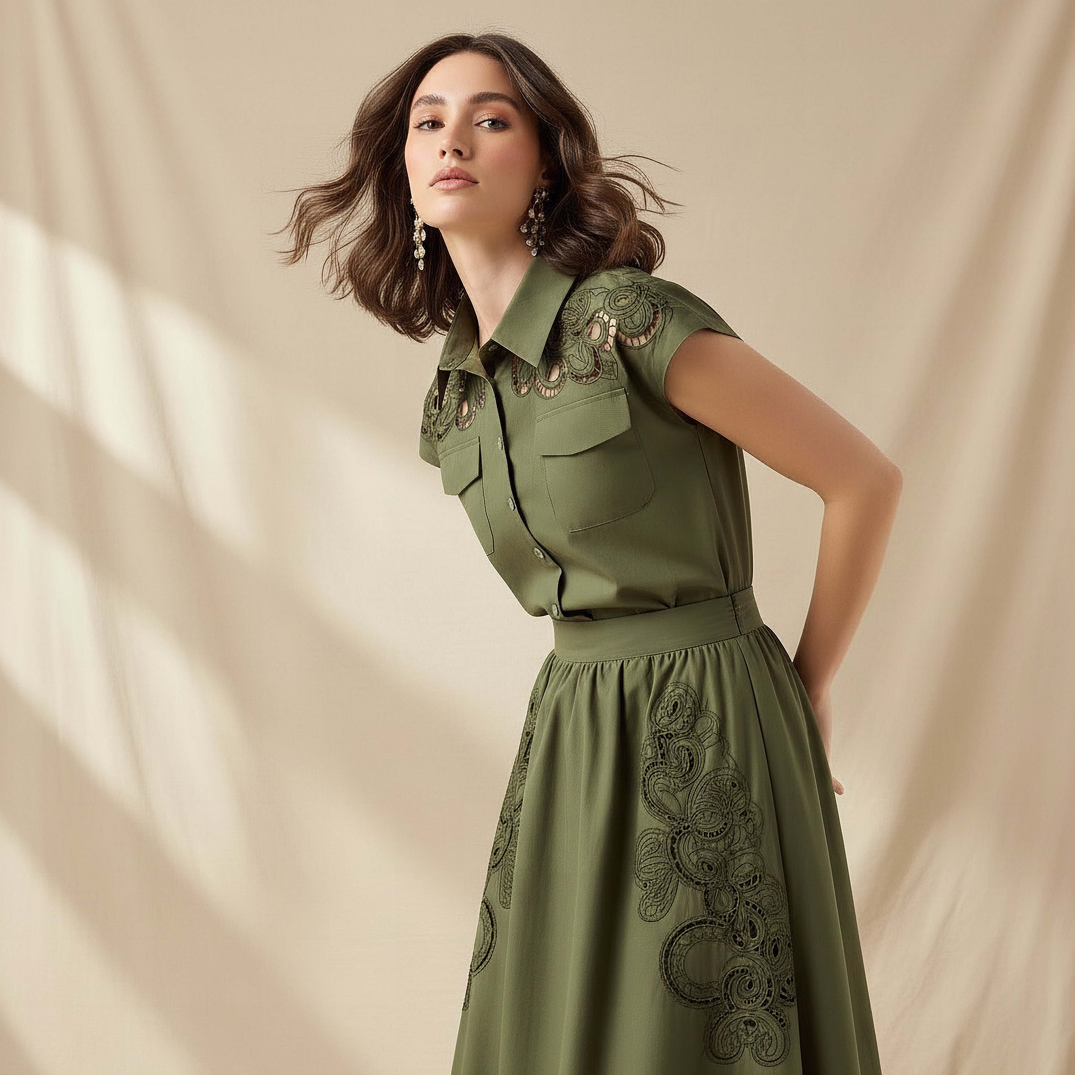 قميص قطن بتطريز دانتيل من تو إكستريمز-women-clothing-shirtsandblouses-shirts-image-1